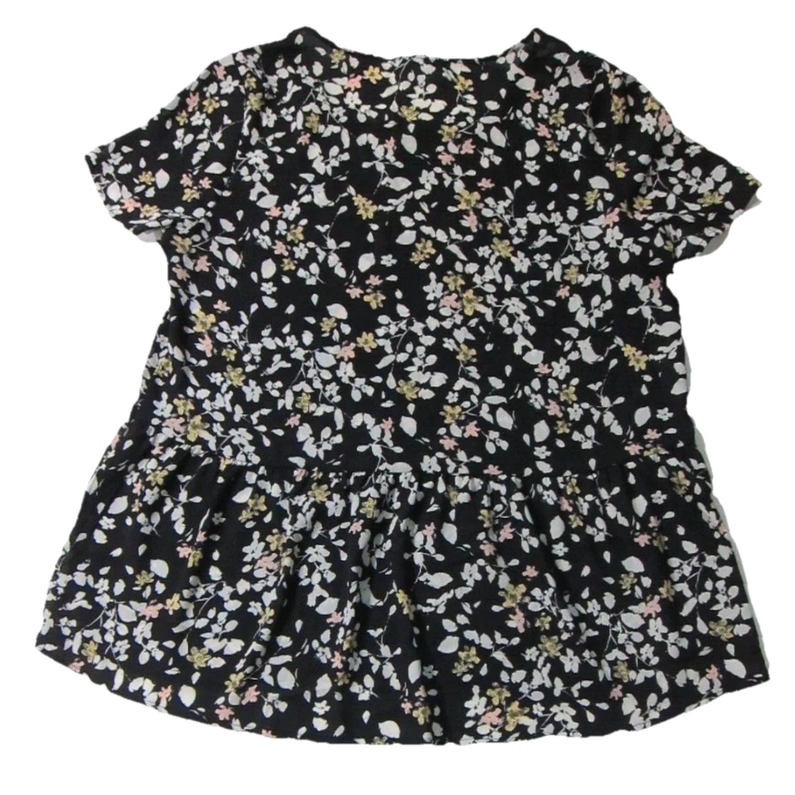 Pinko Pleione Sheer Black Pink Yellow Floral Tunic Blouse Top Shirt Women Medium Size M / US 6-8 / IT 42-44 - 2 Thumbnail