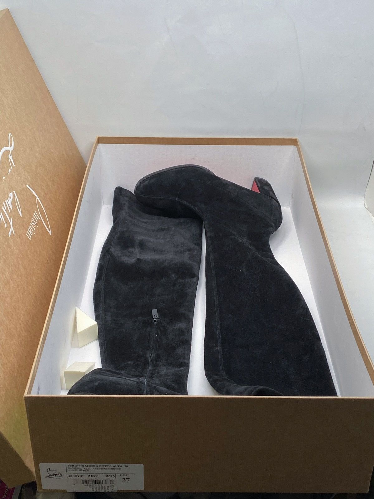 Christian Louboutin Christian Louboutin Stretchadoxa Botta Alta Suede Boots 37 Size US 7 / IT 37 - 14 Thumbnail