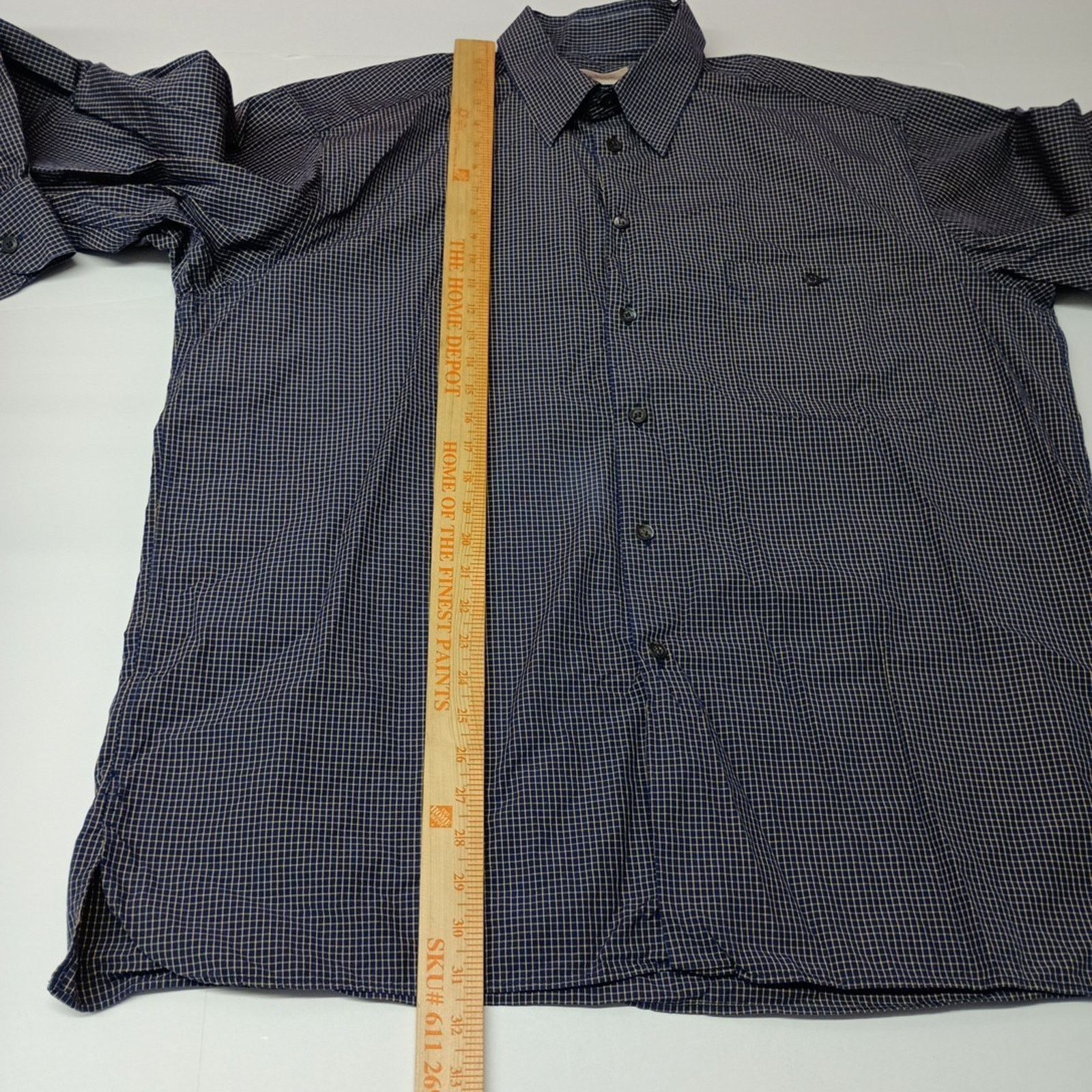Ermenegildo Zegna Ermenegildo Zegna Shirt Mens 2XL Blue Yellow Check Button Up Size US XXL / EU 58 / 5 - 6 Thumbnail