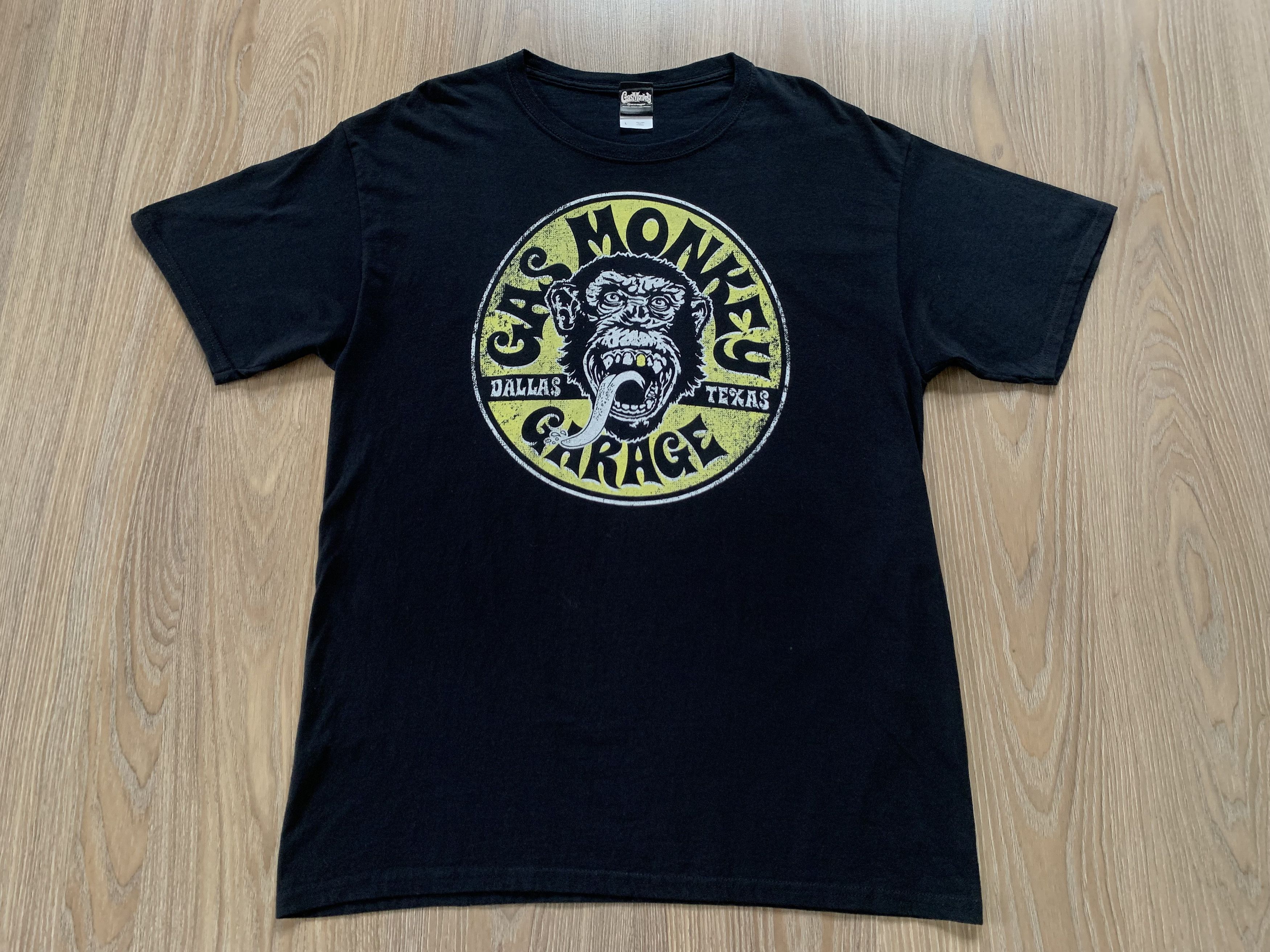 Fruit Of The Loom Vintage Gas Monkey Garage Black Printed T-Shirt Size US L / EU 52-54 / 3 - 3 Thumbnail