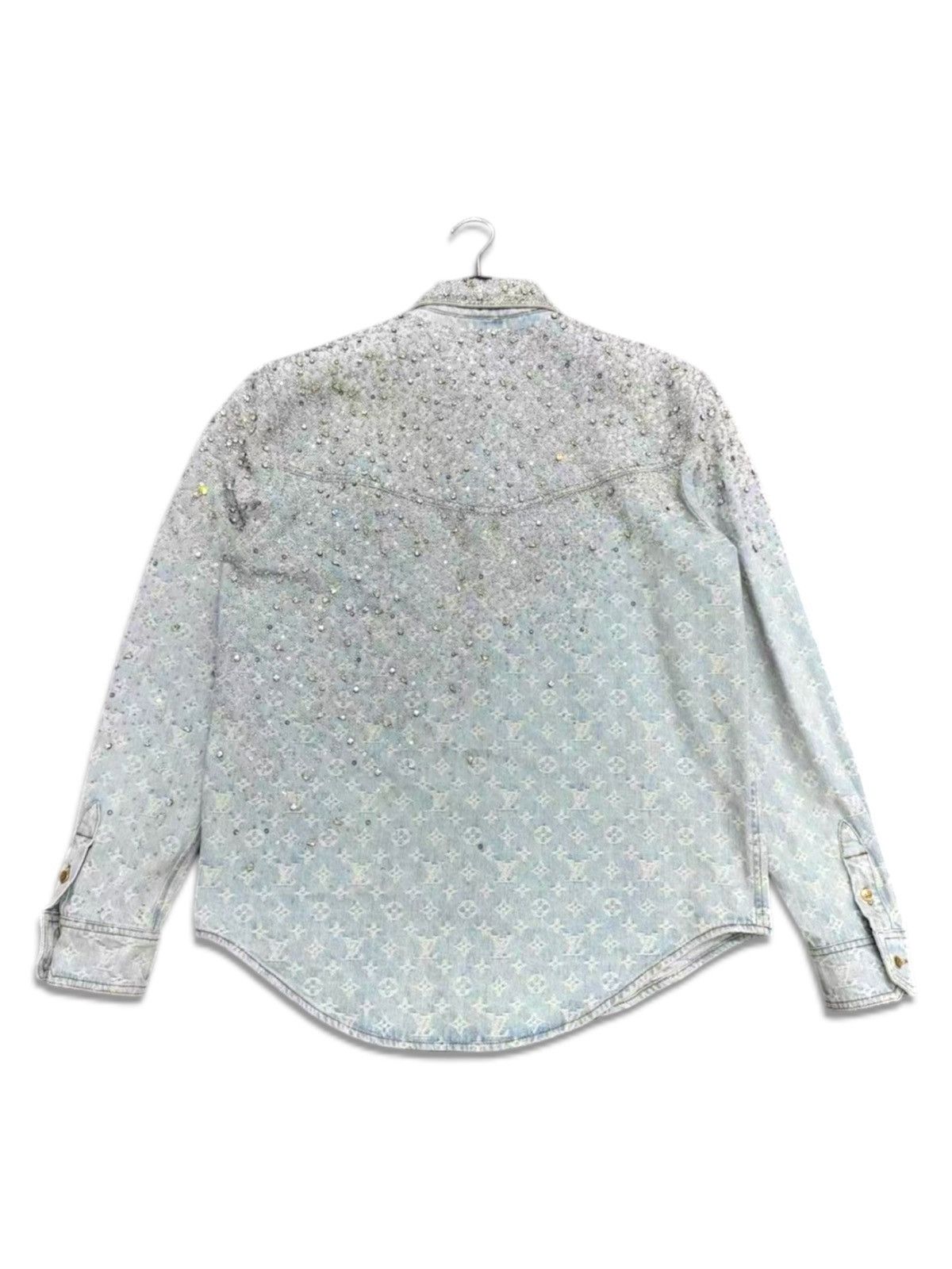 Louis Vuitton Louis Vuitton XL Virgil Abloh crystals Swarovski Denim Shirt Size US XL / EU 56 / 4 - 2 Thumbnail