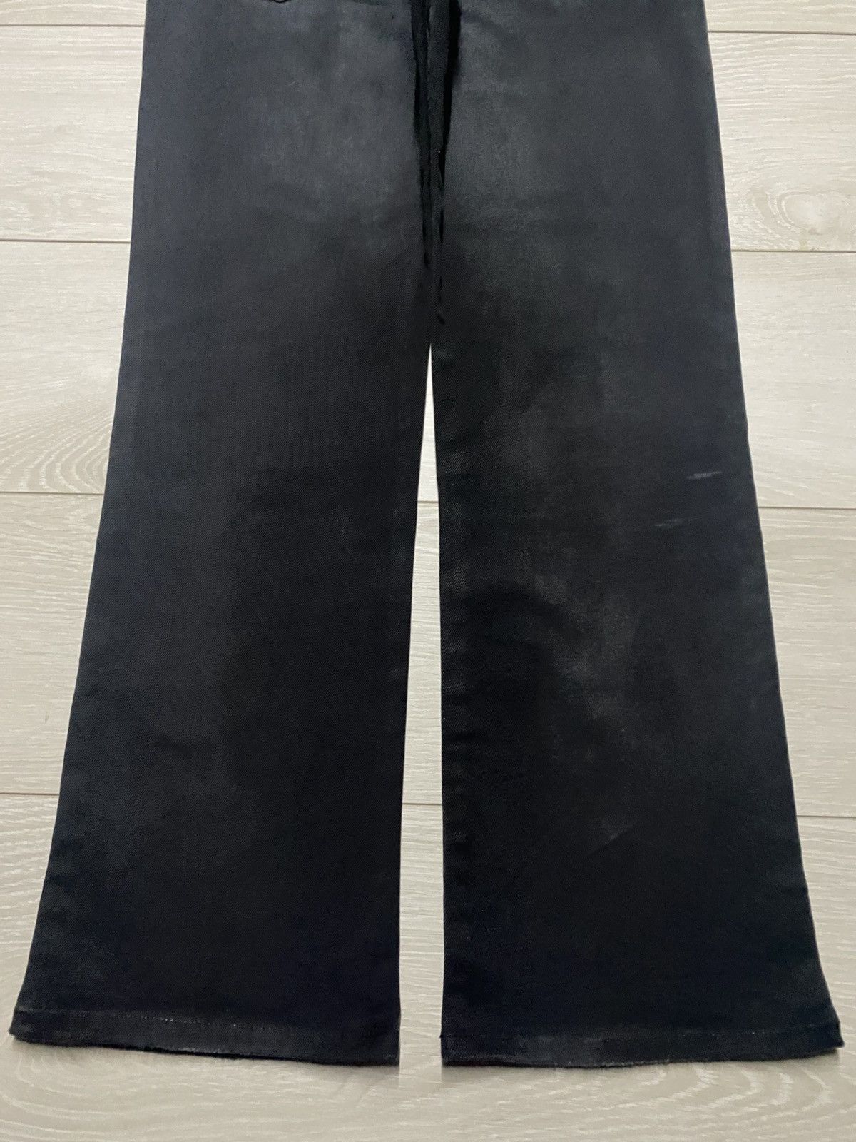 Japanese Brand Vintage Edwin 503 Black Denim Distressed Loose Jeans Size US 32 / EU 48 - 6 Thumbnail