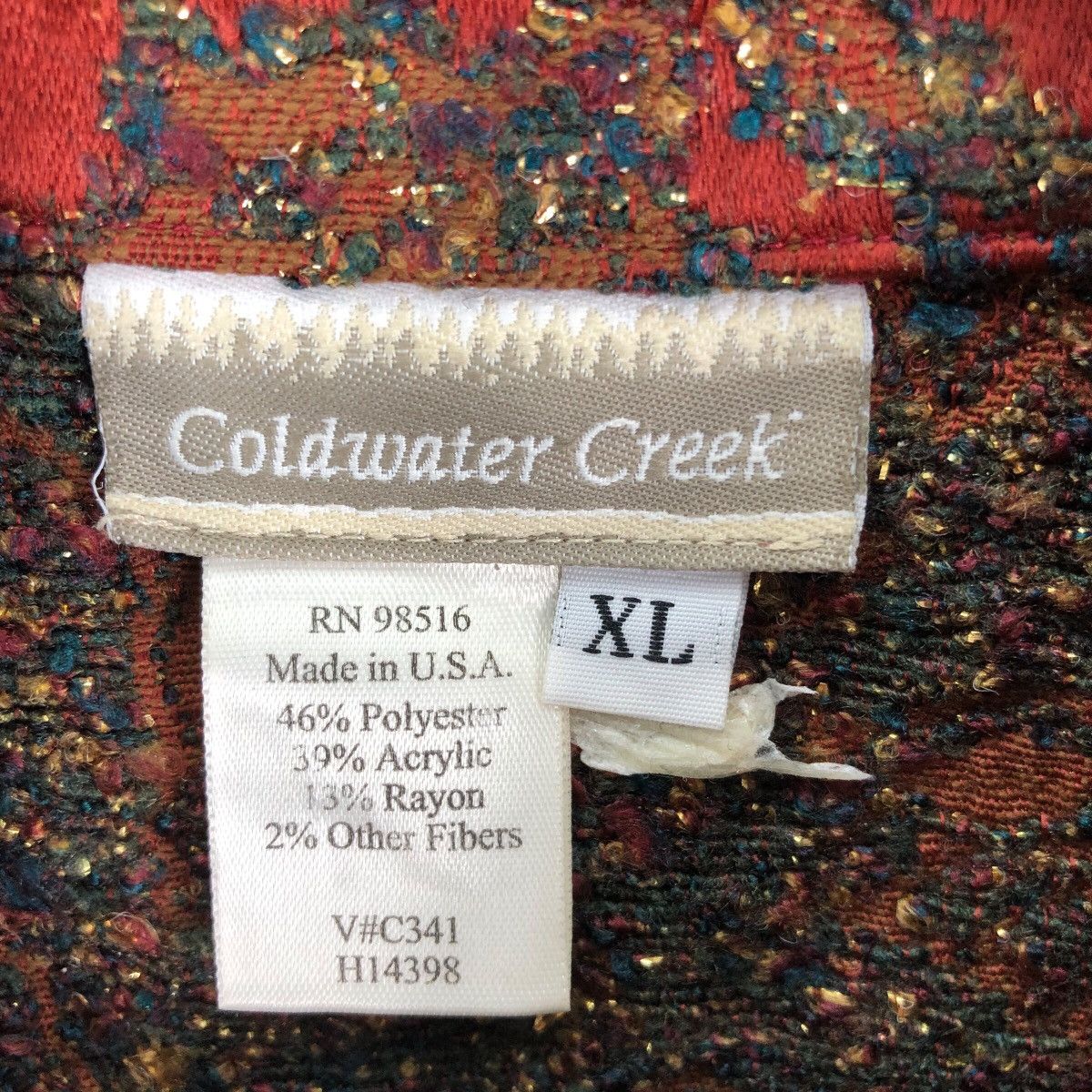 Coldwater Creek × Vintage Vintage COLDWATER CREEK PAISLEY Made In Usa Cropped Jacket Size XL / US 12-14 / IT 48-50 - 5 Thumbnail