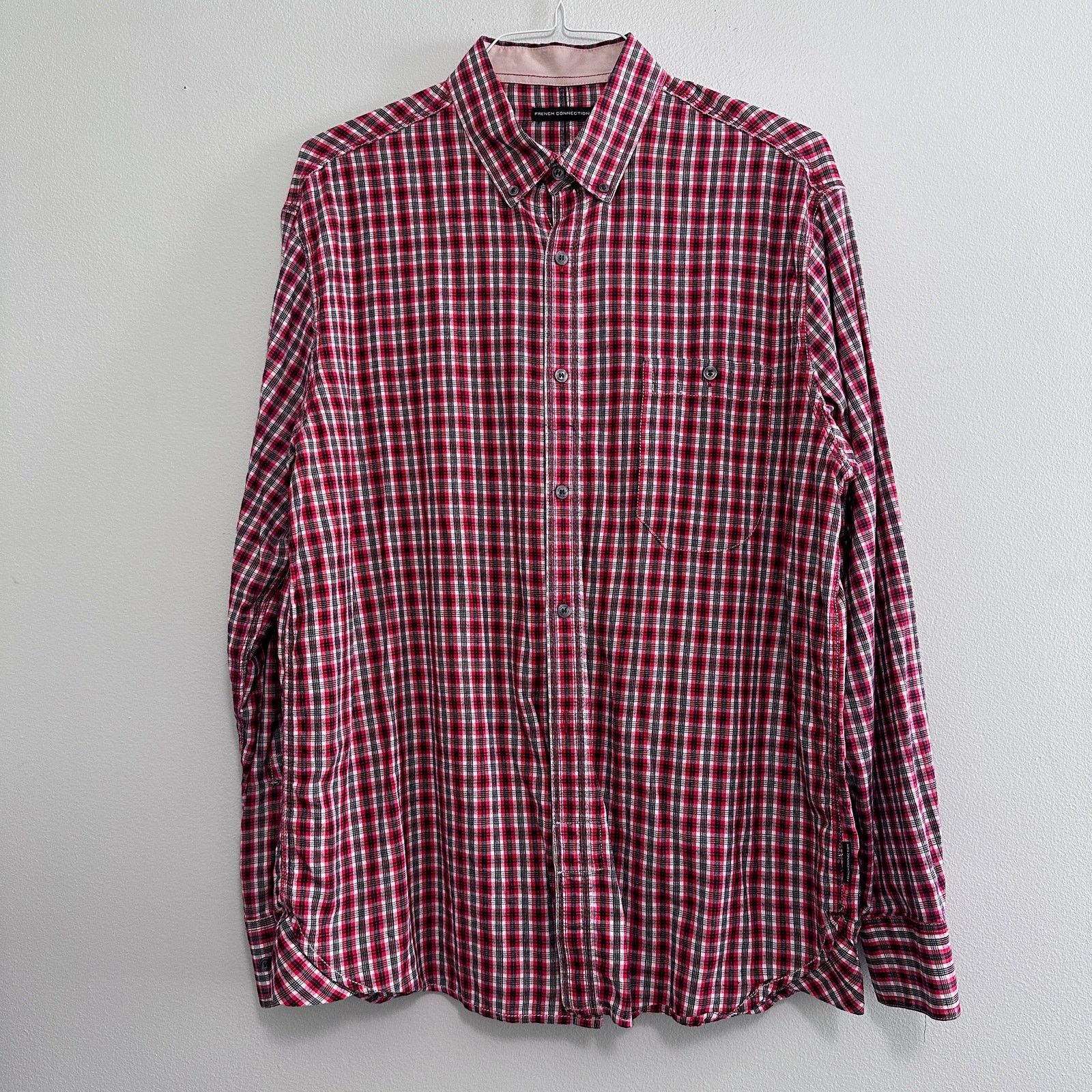 French Connection French Connection red plaid button down Size US XL / EU 56 / 4 - 2 Thumbnail
