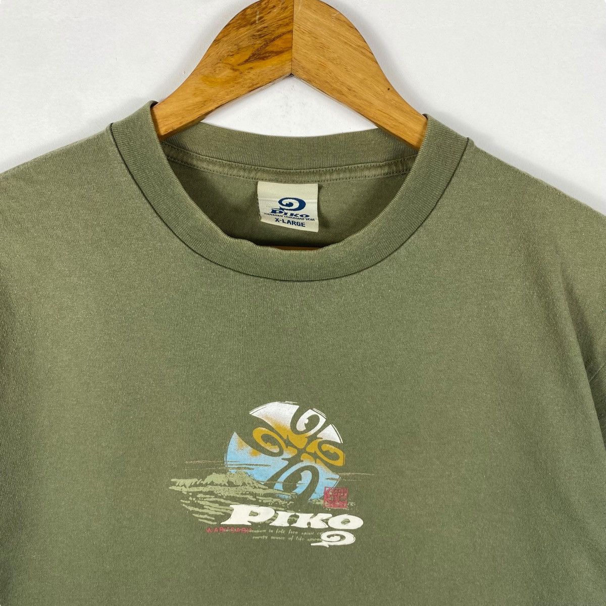 Other Vintage PIKO Hawaiian Longboard Wear Graphic Faded Surf Tee Size US XL / EU 56 / 4 - 6 Thumbnail