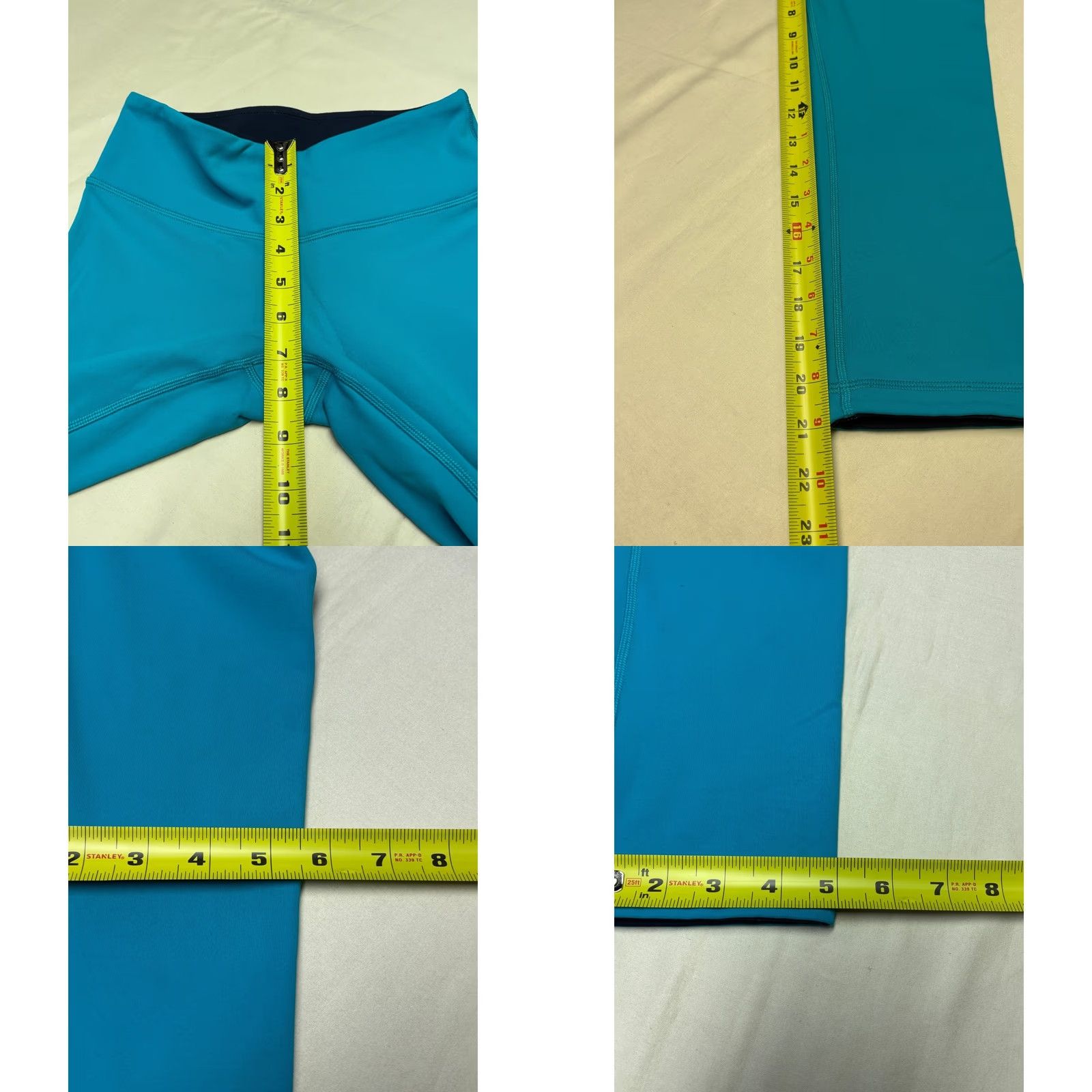Lululemon Lululemon Wunder Under Crop Leggings Teal Blue Size 4 W24 L21 Yoga Pants Women Size 27" / US 4 / IT 40 - 8 Thumbnail