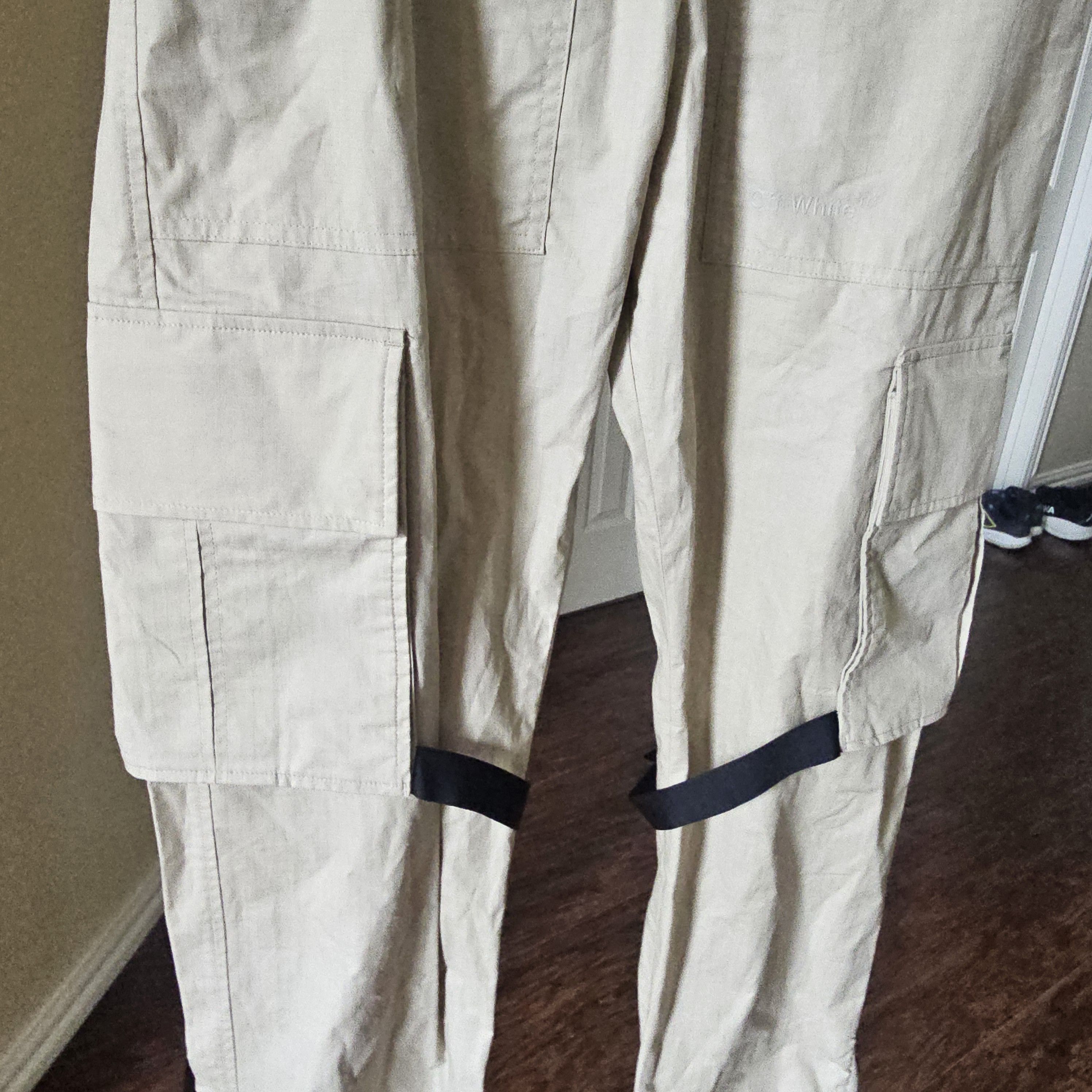 Off-White Off-White Beige Cotton Cargo Pants Size S Size US 32 / EU 48 - 11 Thumbnail
