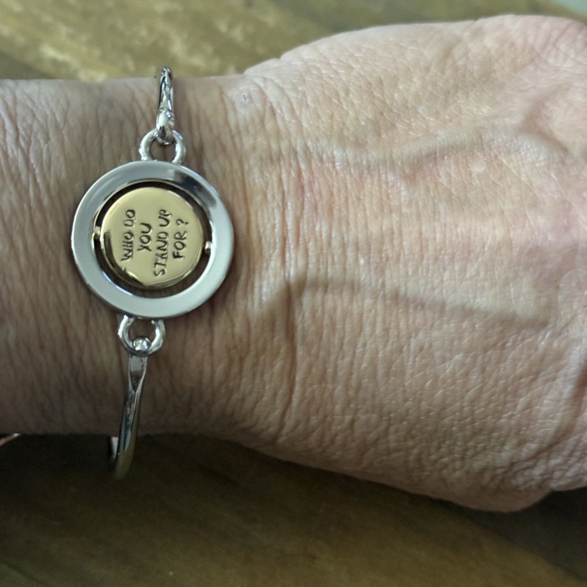 Other Carolee Double Take Who Do You Stand Up For? bangle bracelet Size ONE SIZE - 4 Thumbnail