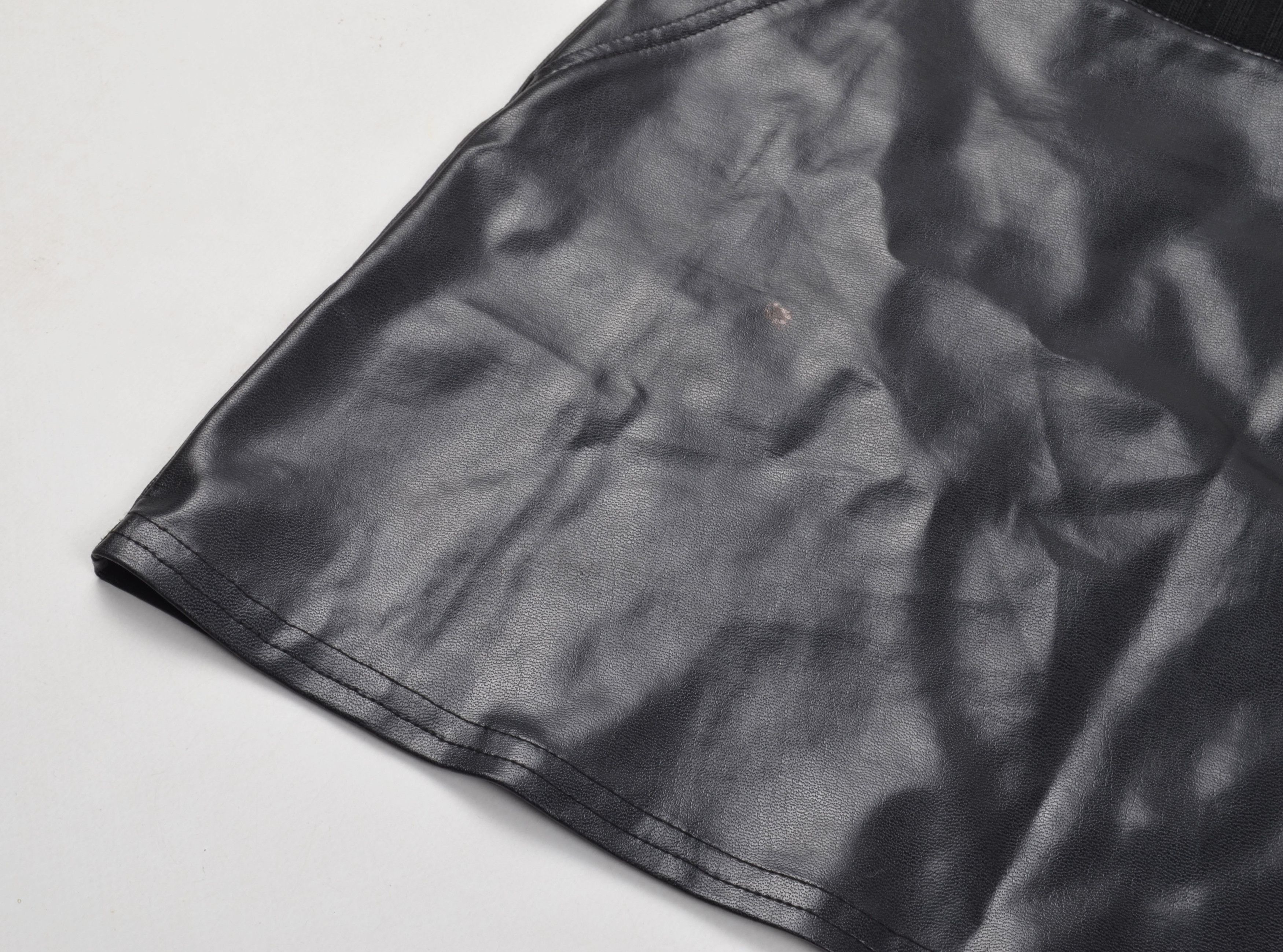 Morgan De Toi Morgan De Toi Vintage Y2K Black Faux Leather Mini Skirt Size 29" - 3 Thumbnail