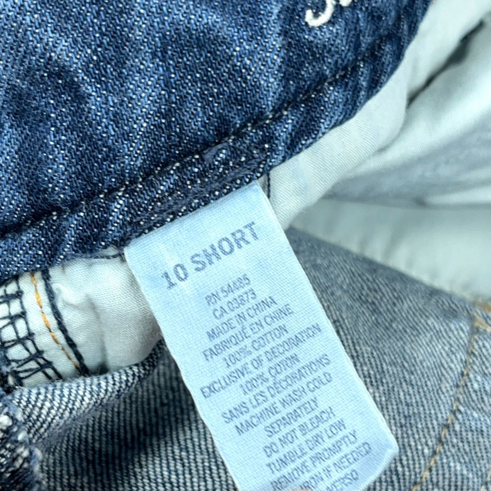 American Eagle Outfitters Vintage American Eagle Outfitters Jeans Women 10 Short Flared Low Rise 32x28 Blue Denim Slim Stretch Hipster 90s Mens Womens Girls Size 32" / US 10 / IT 46 - 4 Thumbnail