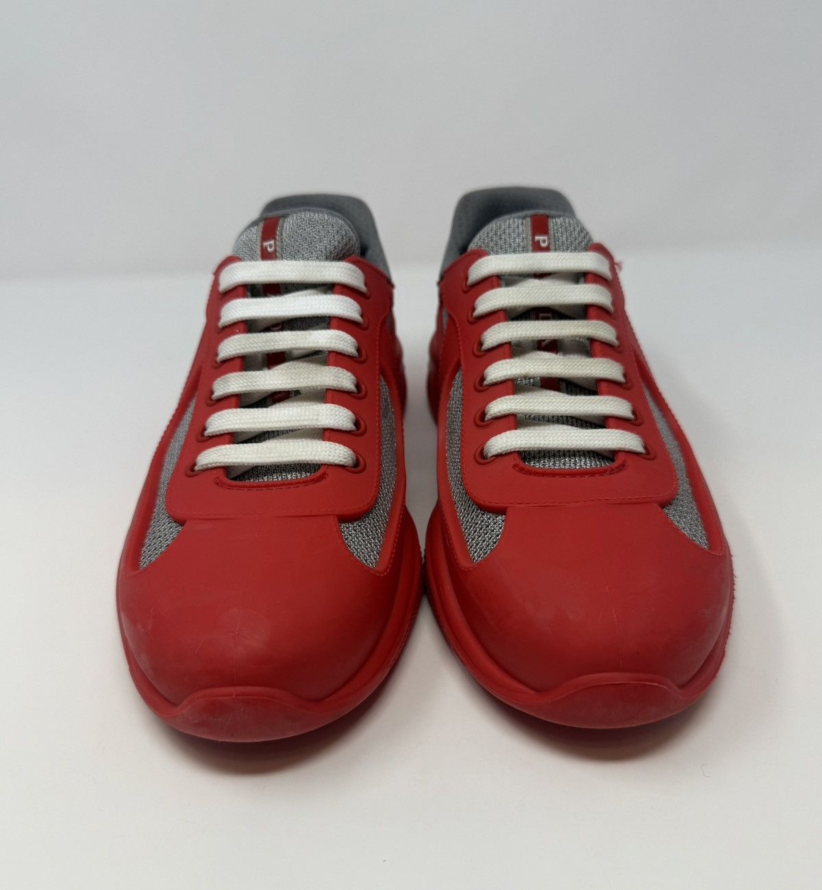 Prada Prada Americas Cup Rubber Sneaker Red Size US 8 / EU 41 - 2 Thumbnail