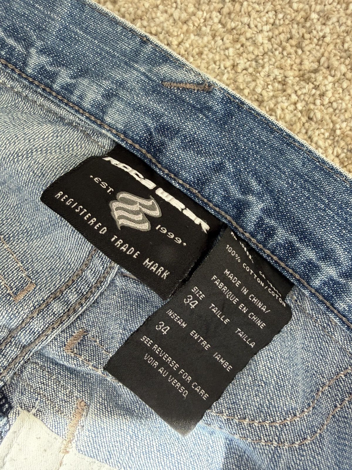 Rocawear Rocawear Jeans 34x34 Y2K Baggy Blue Denim RW Logo Size US 34 / EU 50 - 5 Thumbnail