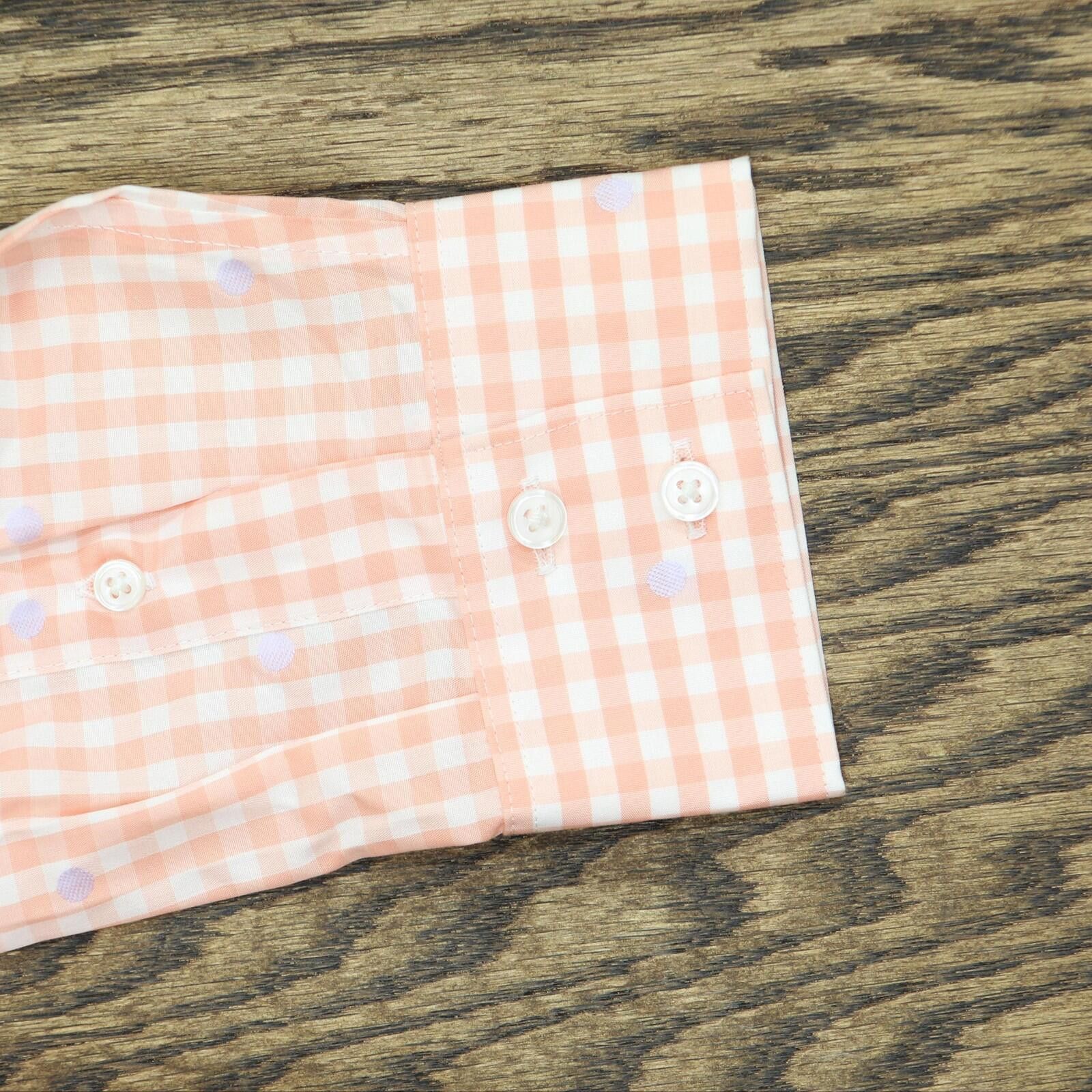 Lands' End Nwt Lands' End Shirt 484704 14 Tall Peach Dot Orange Pink Size XL / US 12-14 / IT 48-50 - 4 Thumbnail