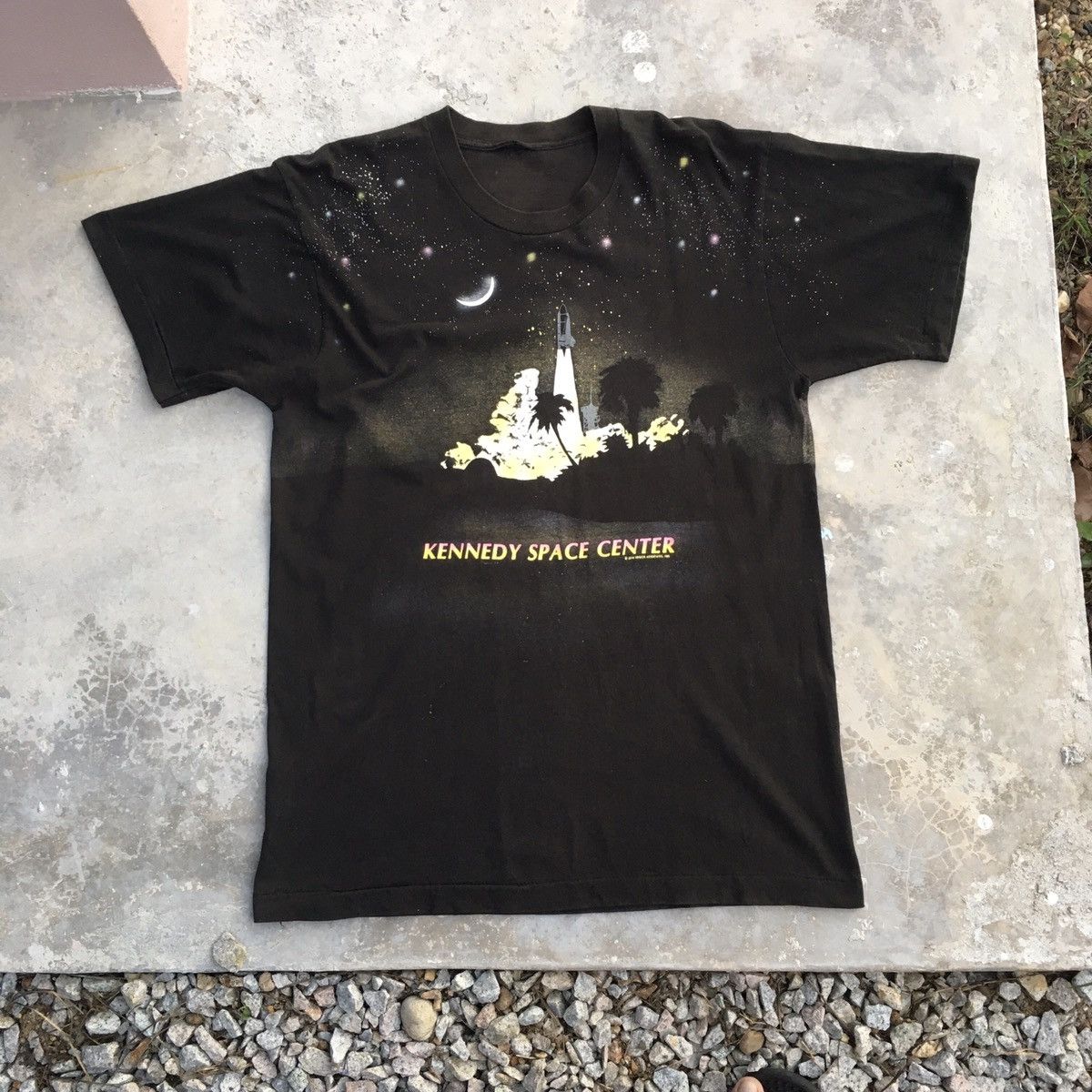 image of Arts Science x Hanes Vintage 1998 Kennedy Space Center in Black, Men's (Size Medium)