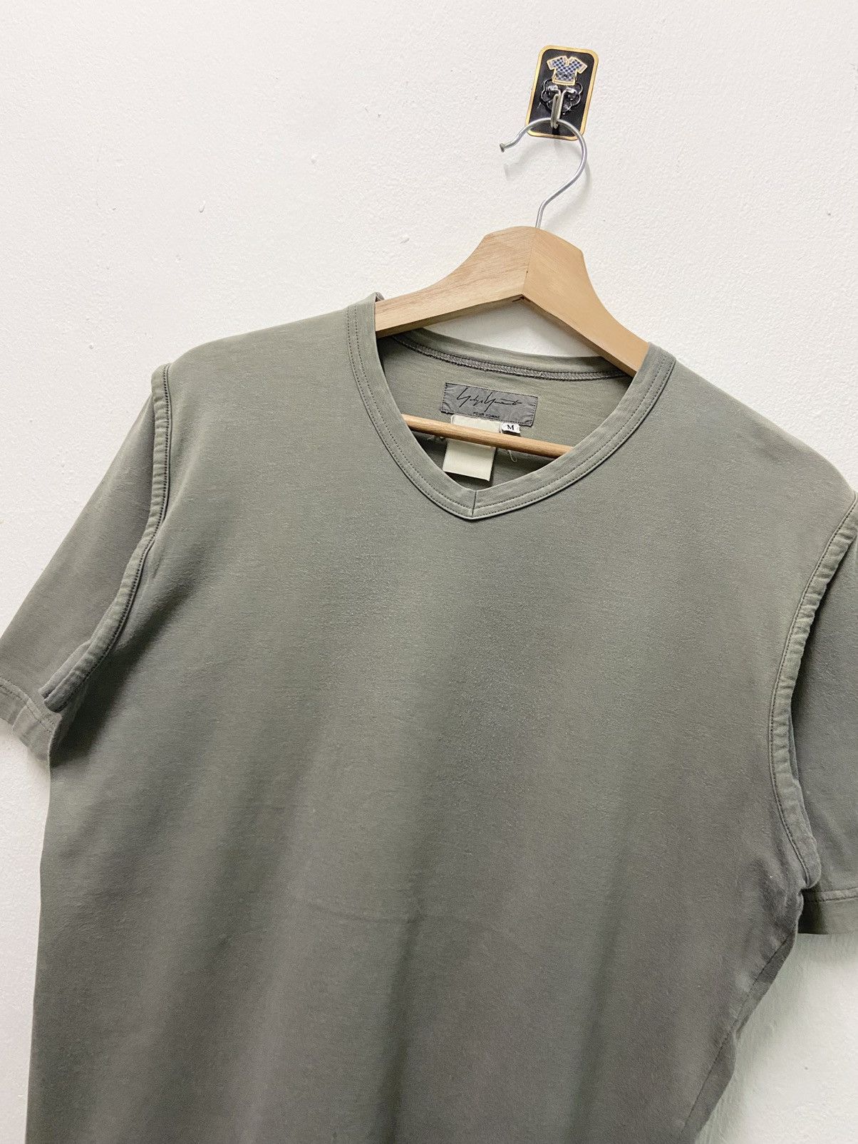 Japanese Brand × Y's × Yohji Yamamoto Yohji Yamamoto Pour Homme V Neck T-Shirt Size US M / EU 48-50 / 2 - 3 Thumbnail