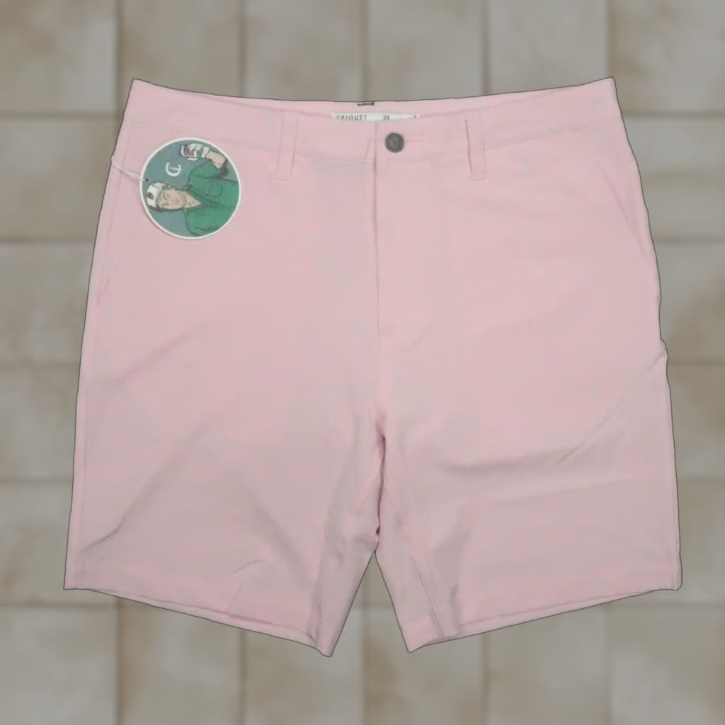 Vintage Criquet Shorts Mens 33 Pink Anytime Performance Lightweight Chino NWT Size US 33 - 1 Thumbnail