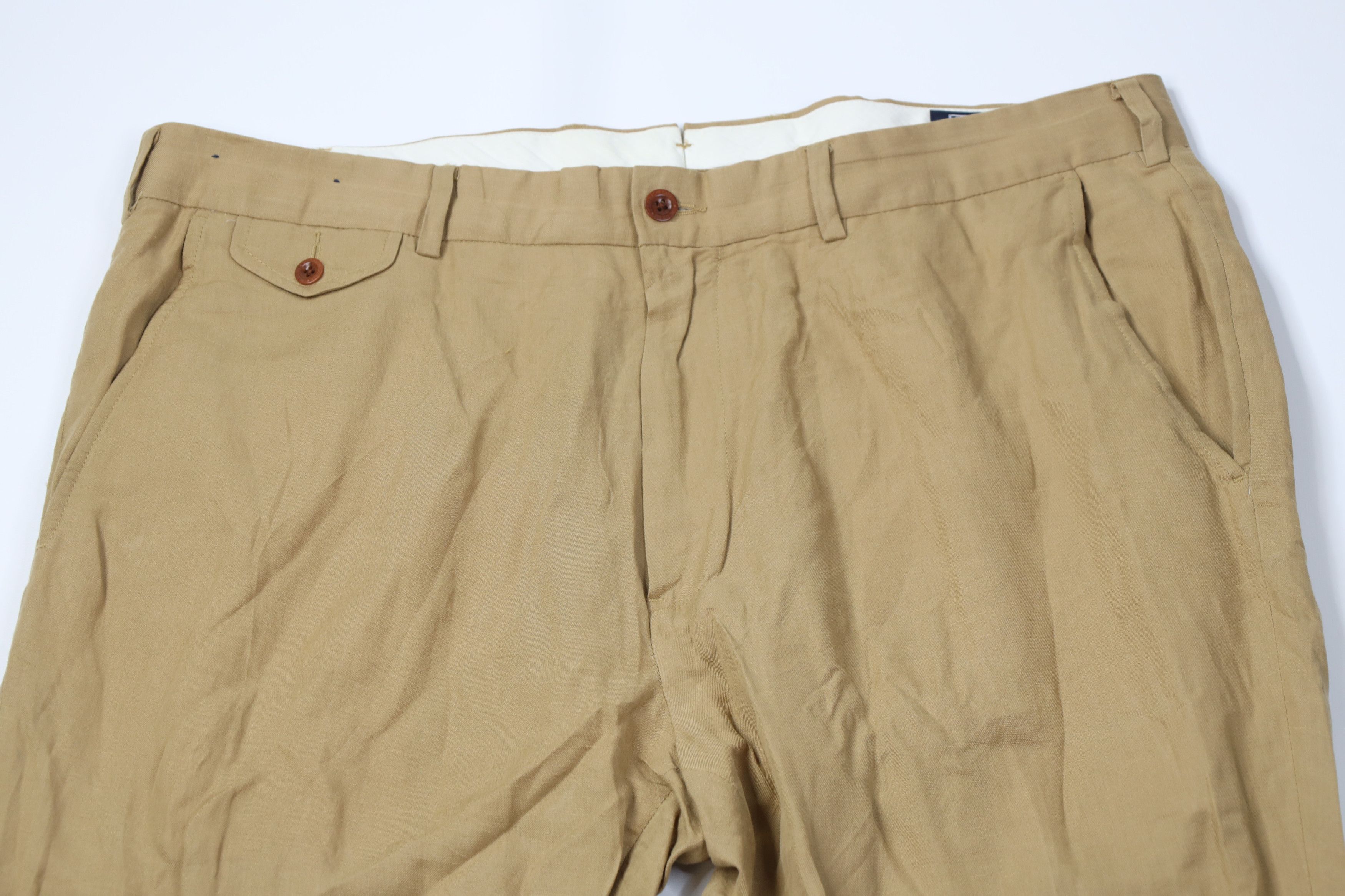 Ralph Lauren Vintage 90s Ralph Lauren Blend Wide Leg Chino Pants Beige Size US 38 / EU 54 - 2 Thumbnail