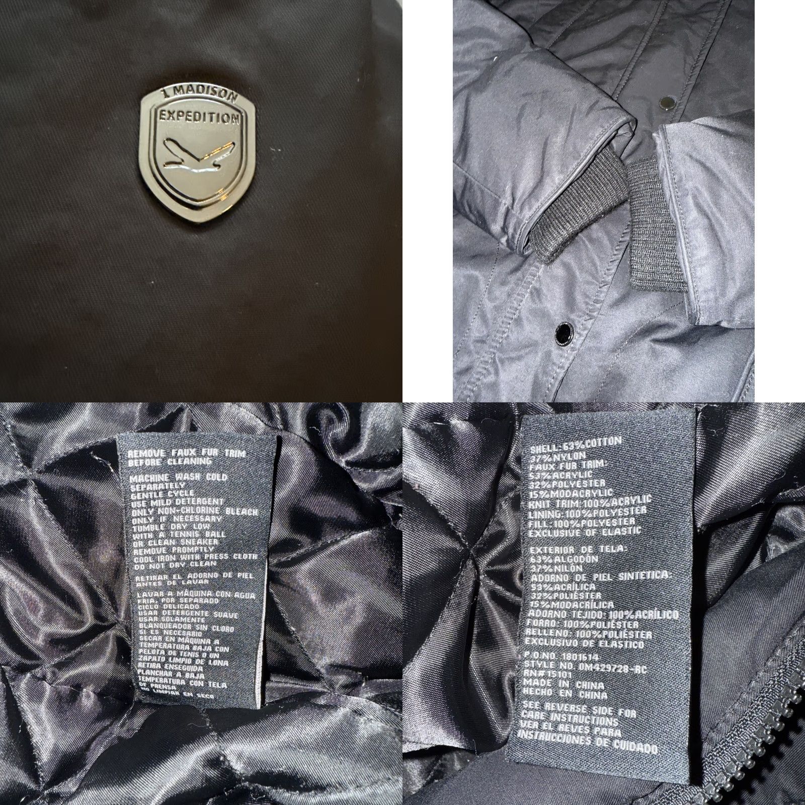 Madison VINTAGE 1 Madison Expedition Women's Insulated Hooded Parka Long Coat Jacket Sz Small Black Wool? Not given Size S / US 4 / IT 40 - 8 Thumbnail