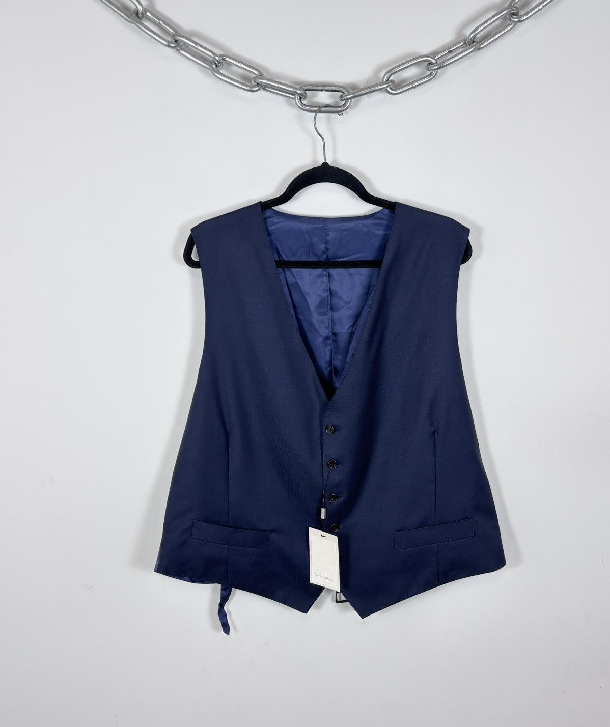 Suitsupply Suitsupply Lazio Men’s Navy Blue Wool Waistcoat Vest Size 52S - 1 Thumbnail