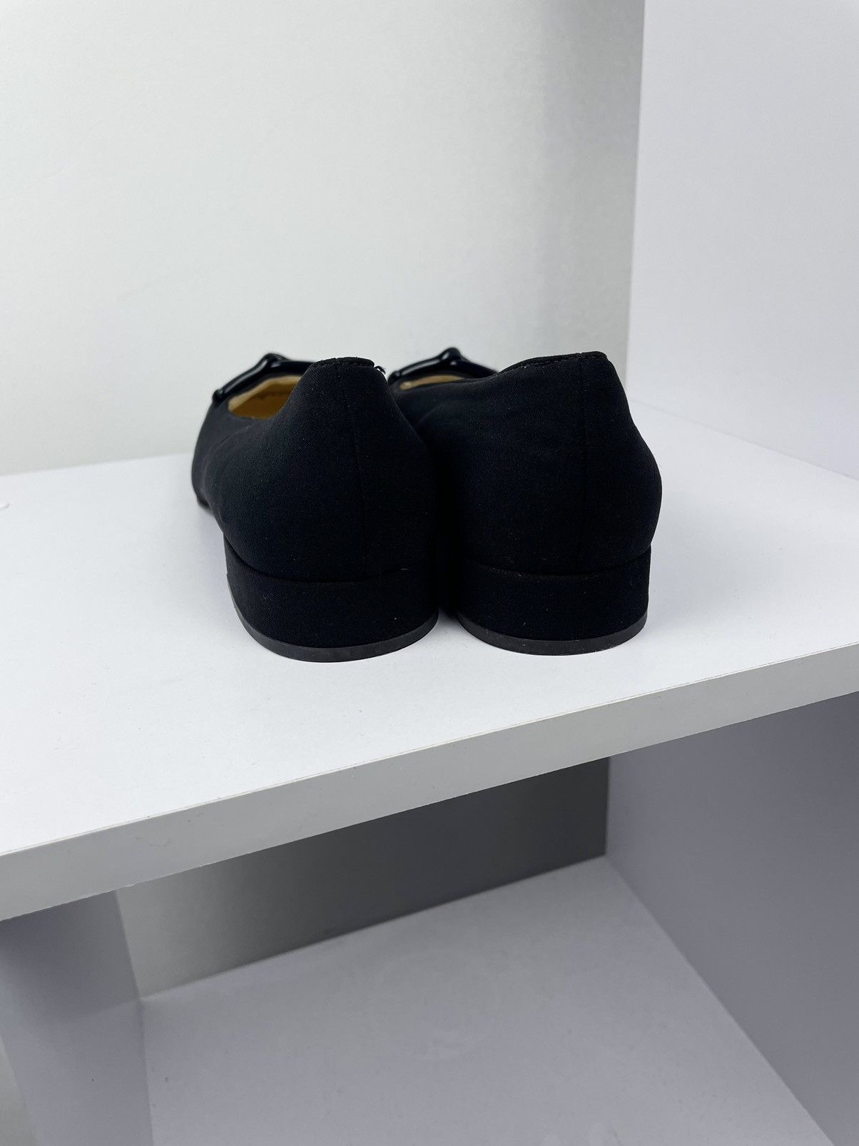 Prada Prada Black Ballet Flats Logo Buckle Loafers Pumps Size US 7 / IT 37 - 7 Thumbnail