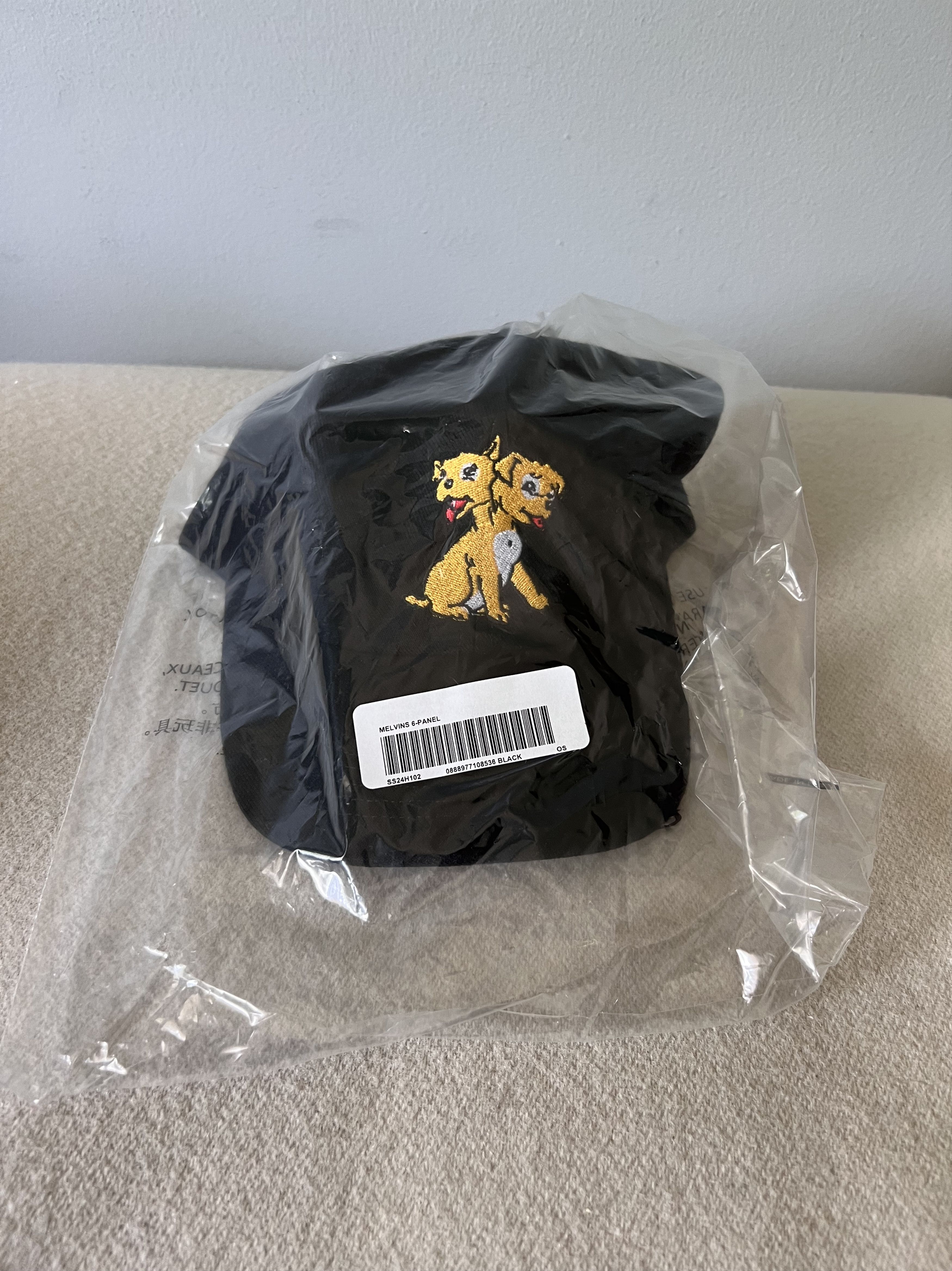 image of Supreme Melvins 6 Panel Hat In Black, Men's
