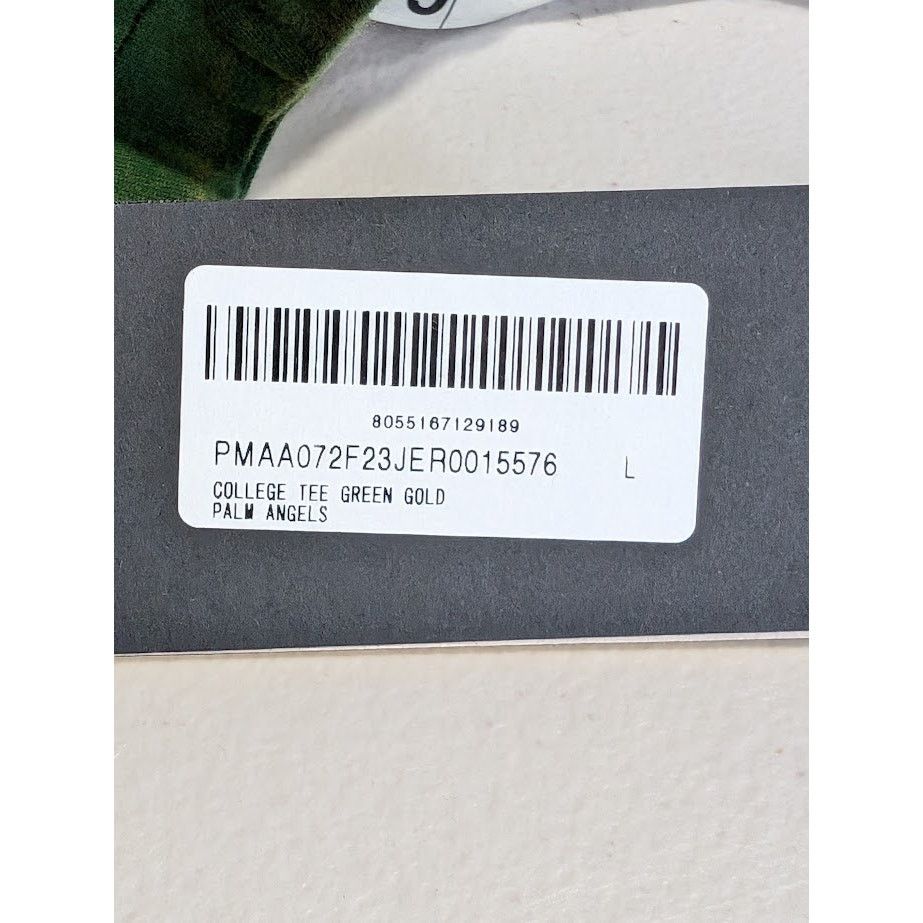 Palm Angels o1rshd1 College T-Shirt in Green Gold Size US L / EU 52-54 / 3 - 18 Thumbnail