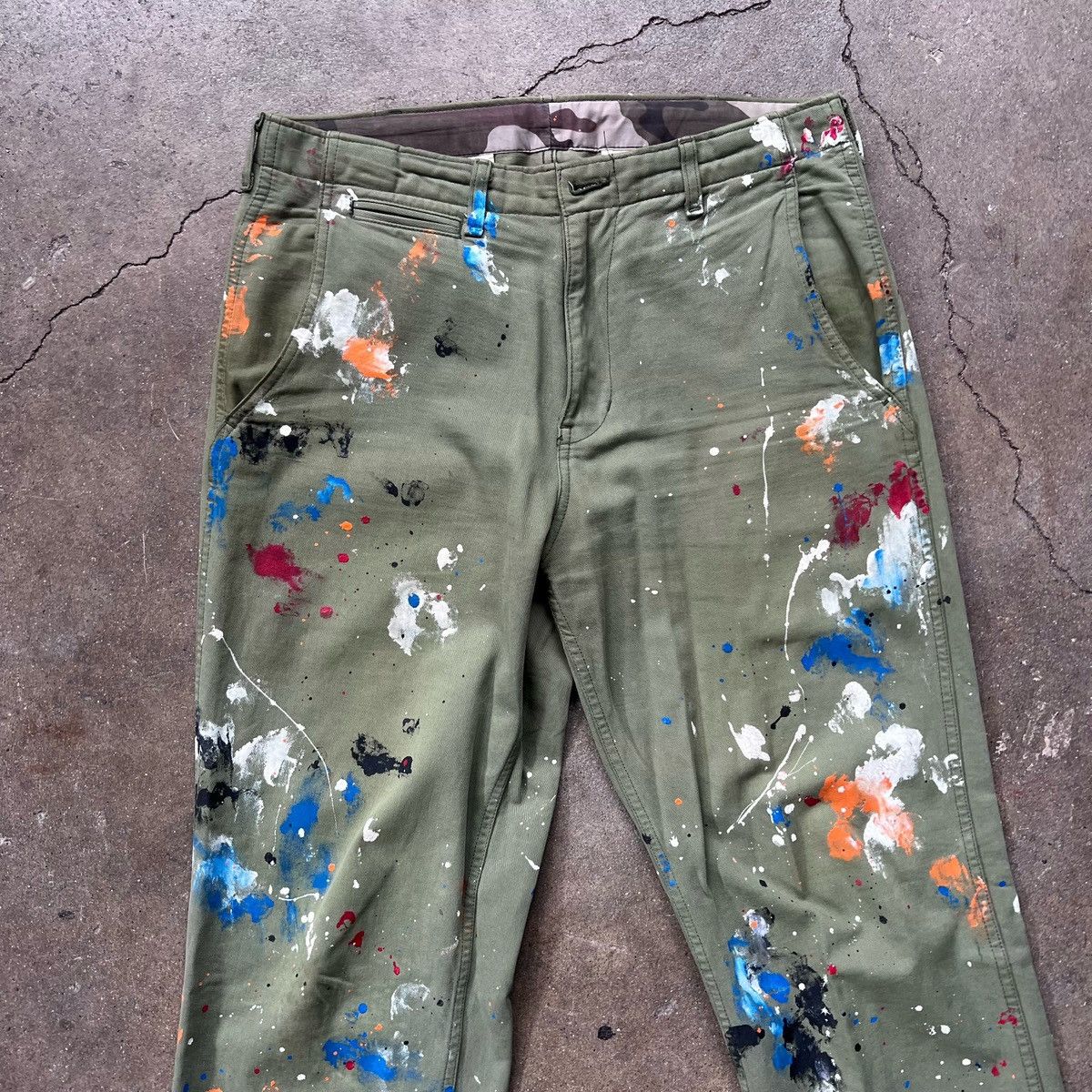 Comme des Garcons Homme Plus SS 2011 Paint Splatter Pants Size US 32 / EU 48 - 4 Thumbnail