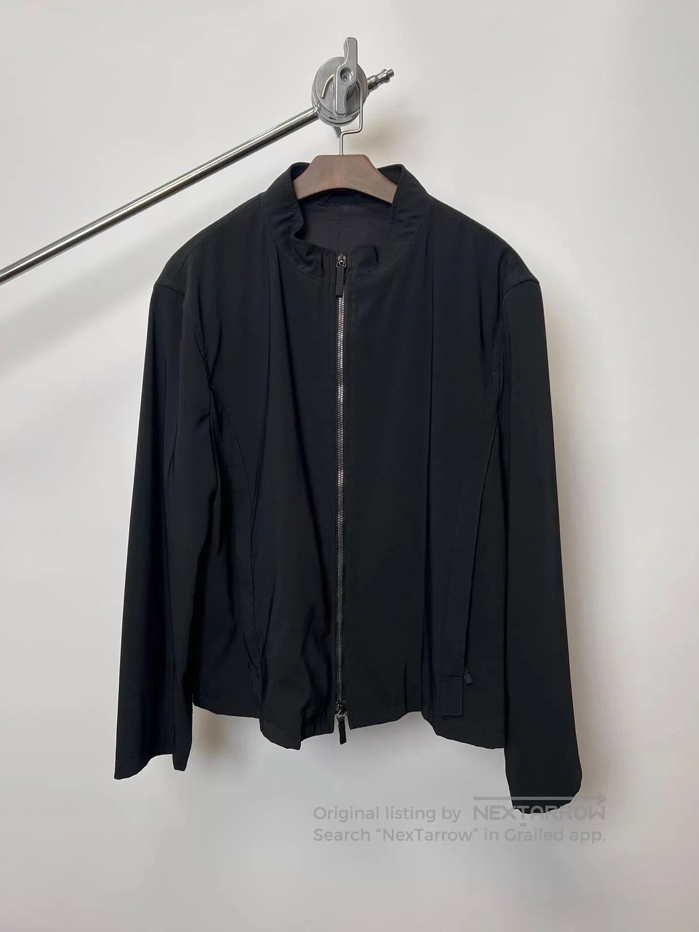 Armani Black Lightweight Zip-Front Jacket Size L. Size US L / EU 52-54 / 3 - 1 Thumbnail