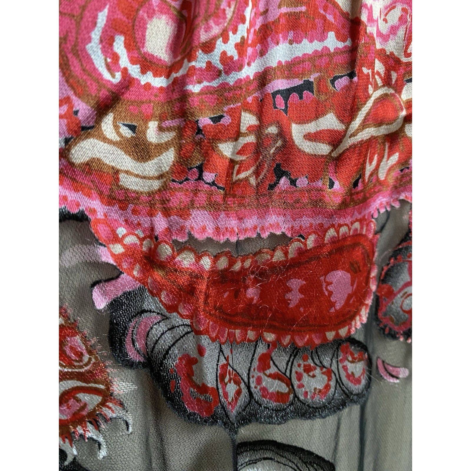 Chloe Chloe Women's Red Floral Silk Tunic T-Shirt Size US 8 Size M / US 6-8 / IT 42-44 - 9 Thumbnail