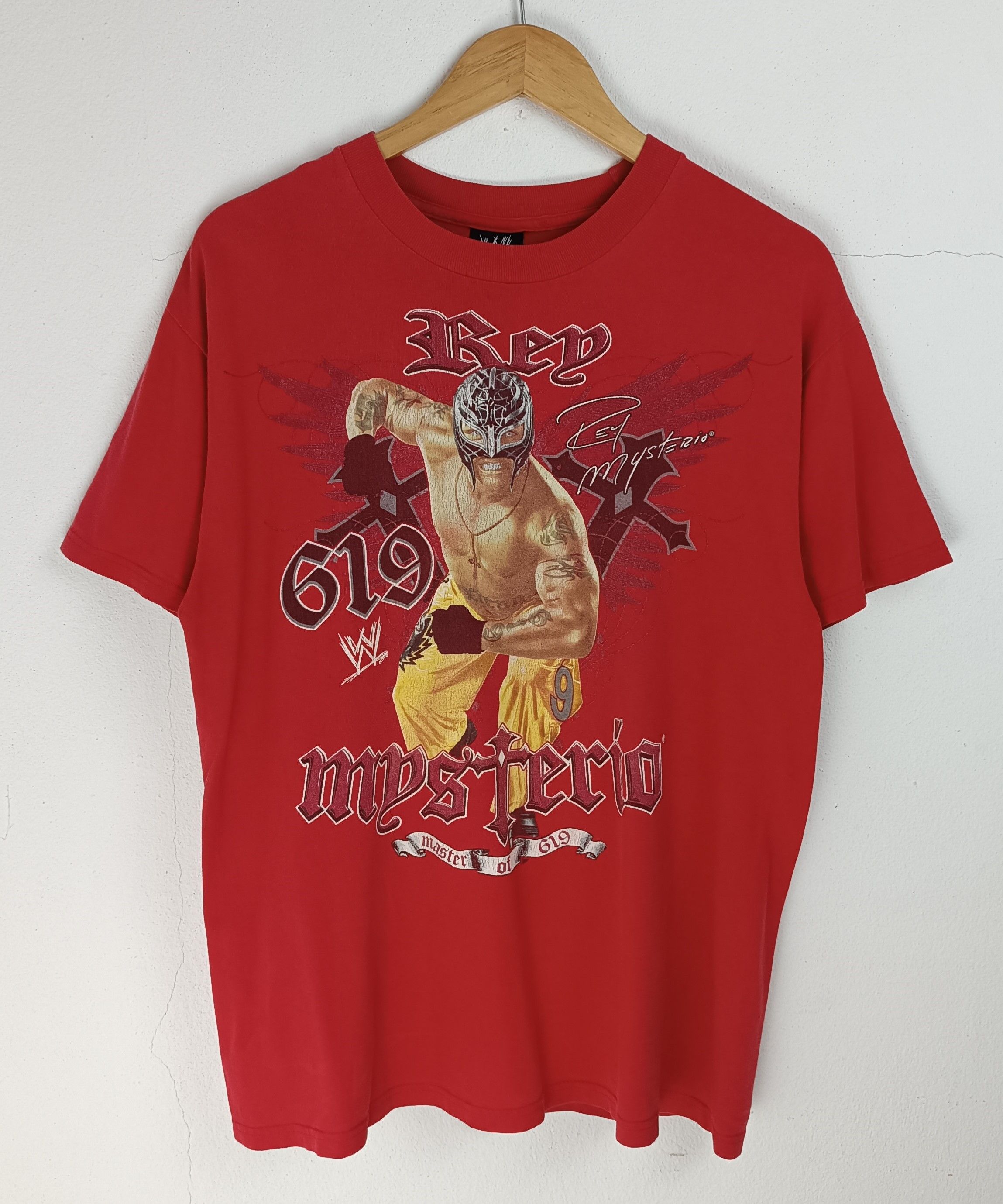 Vintage RARE🔥VINTAGE 2000S REY MYSTERIO WWE(stone cold undertaker) Size US M / EU 48-50 / 2 - 3 Thumbnail