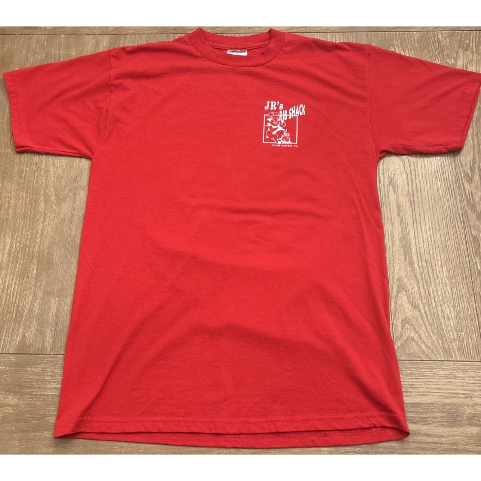 Jerzees VINTAGE JERZEES JR’s Rib Shack T-Shirt Adult Large Red Florida Mens Size US L / EU 52-54 / 3 - 2 Thumbnail