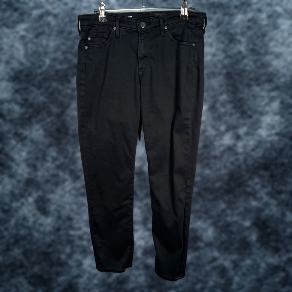 Vintage AG Adriano Goldschmied Jeans Womens 27 The Prima Crop Mid-Rise Cigarette Black Size 28" / US 6 / IT 42 - 1 Thumbnail