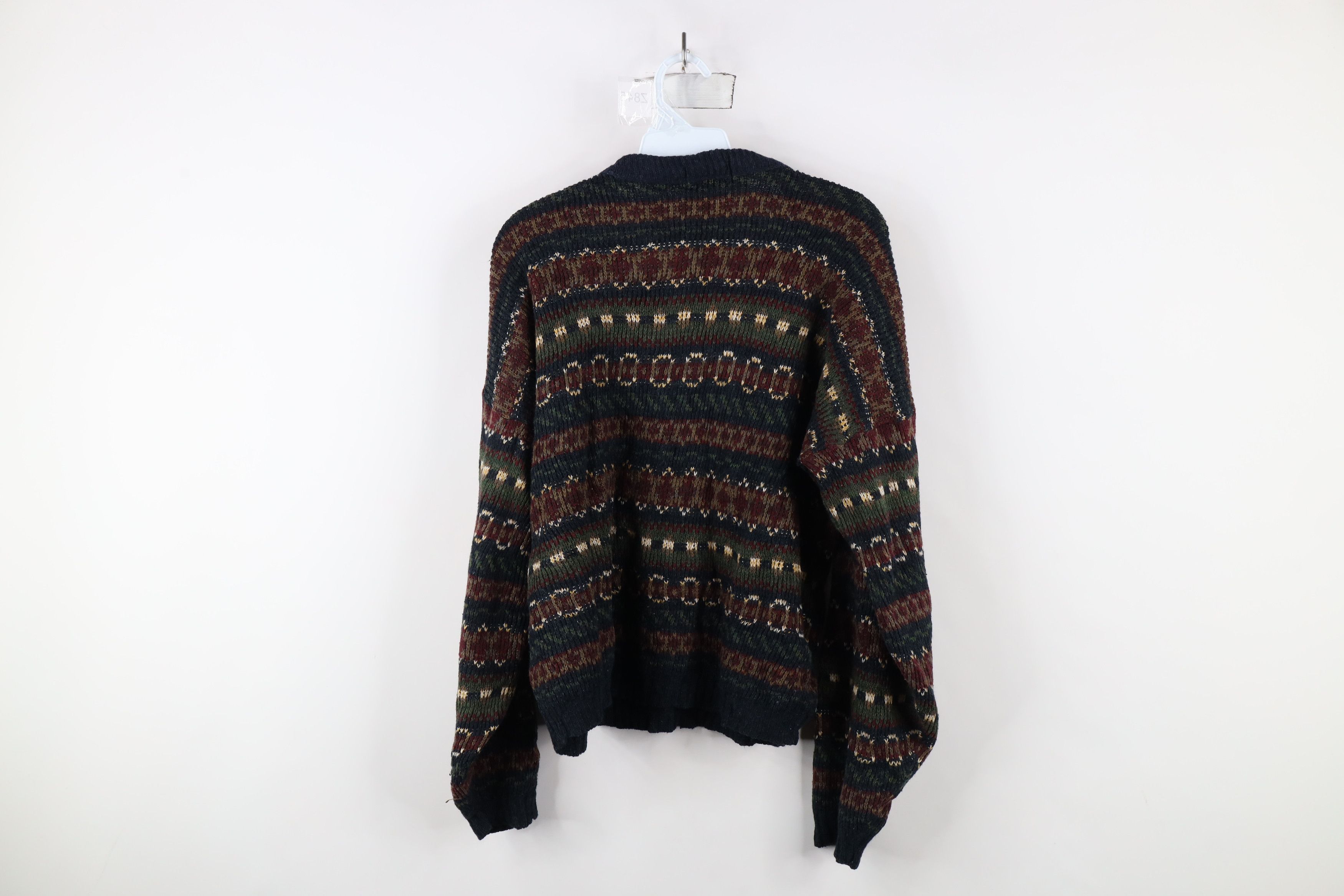Vintage Vintage 90s Streetwear Rainbow Fair Isle Knit Sweater USA Size XL / US 12-14 / IT 48-50 - 9 Thumbnail