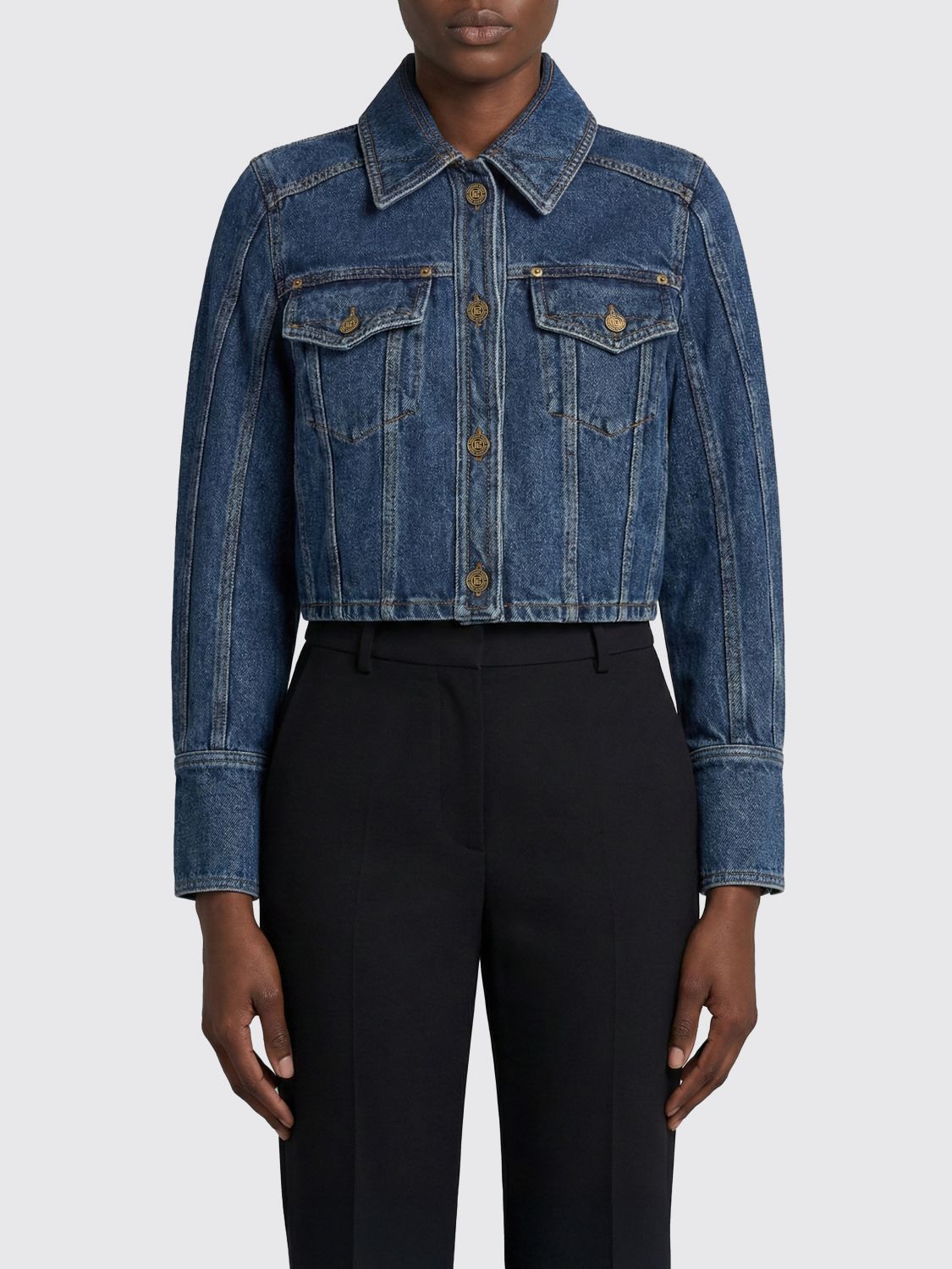 Balmain Balmain Jacket Woman Blue Size XS / US 0-2 / IT 36-38 - 1 Thumbnail