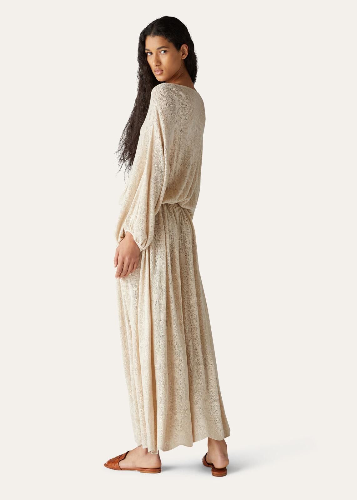 Loro Piana o1srvl11e1224 Virgin Wool Cajamarca Dress in Beige Size M / US 6-8 / IT 42-44 - 4 Thumbnail