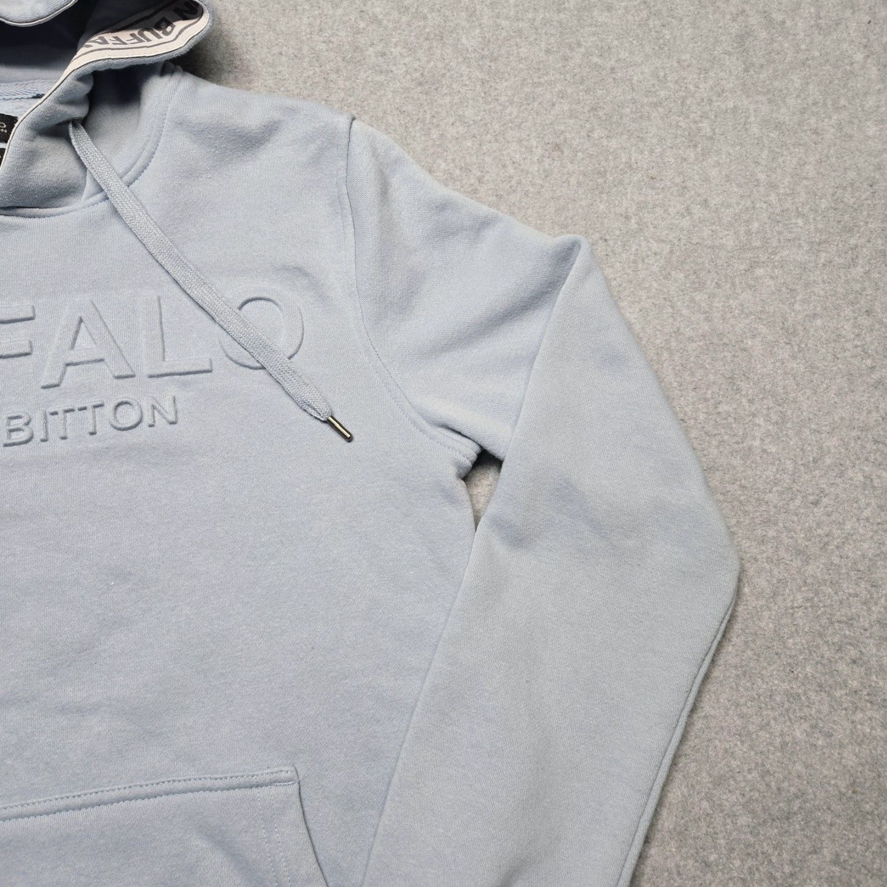 Buffalo David Bitton Buffalo David Bitton Hoodie Mens S Blue Pullover Fleece Embossed Logo Drawstring Size US S / EU 44-46 / 1 - 4 Thumbnail