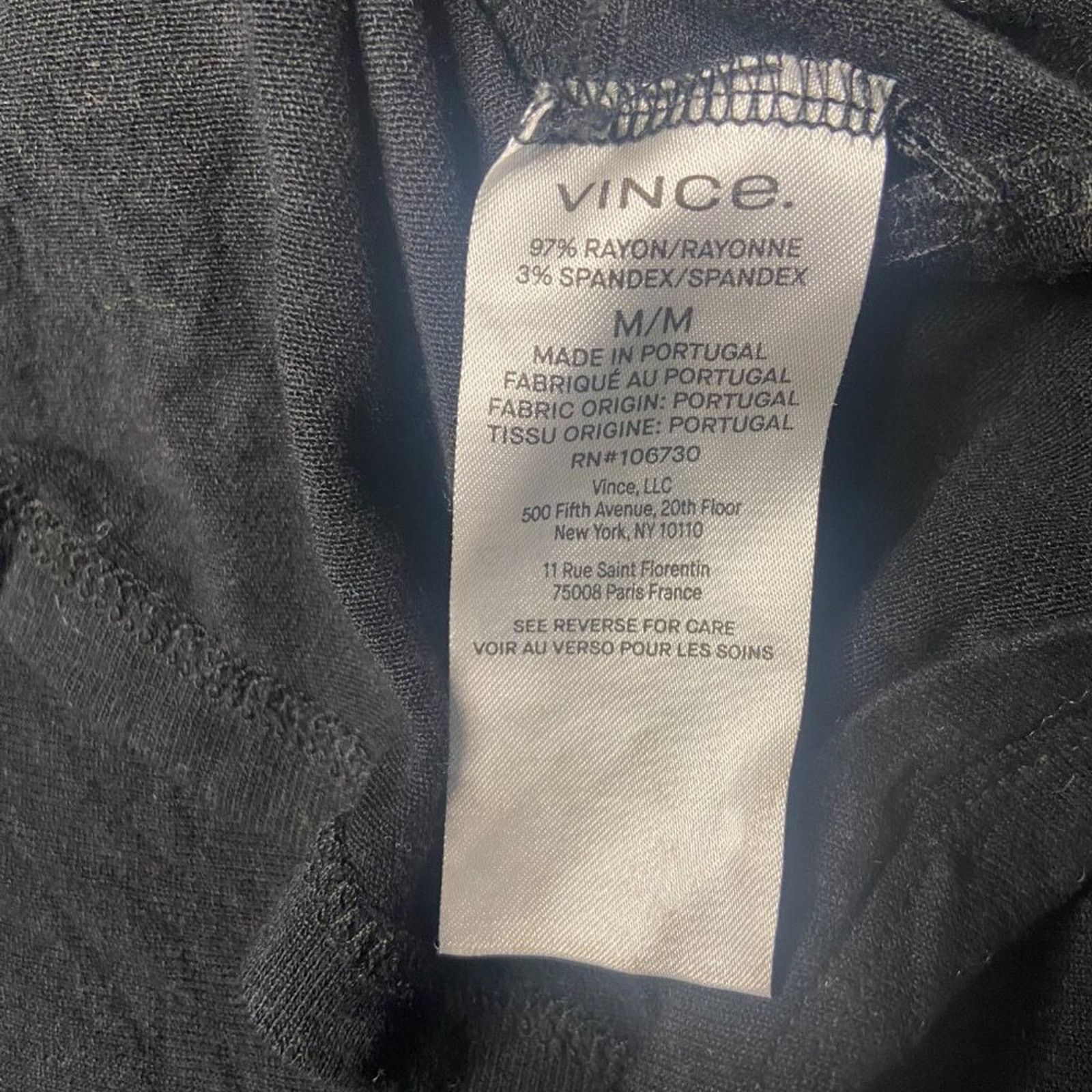 Vince NWOT Vince Black Long Sleeve Wrap Front Midi Dress Size M Size M / US 6-8 / IT 42-44 - 3 Thumbnail