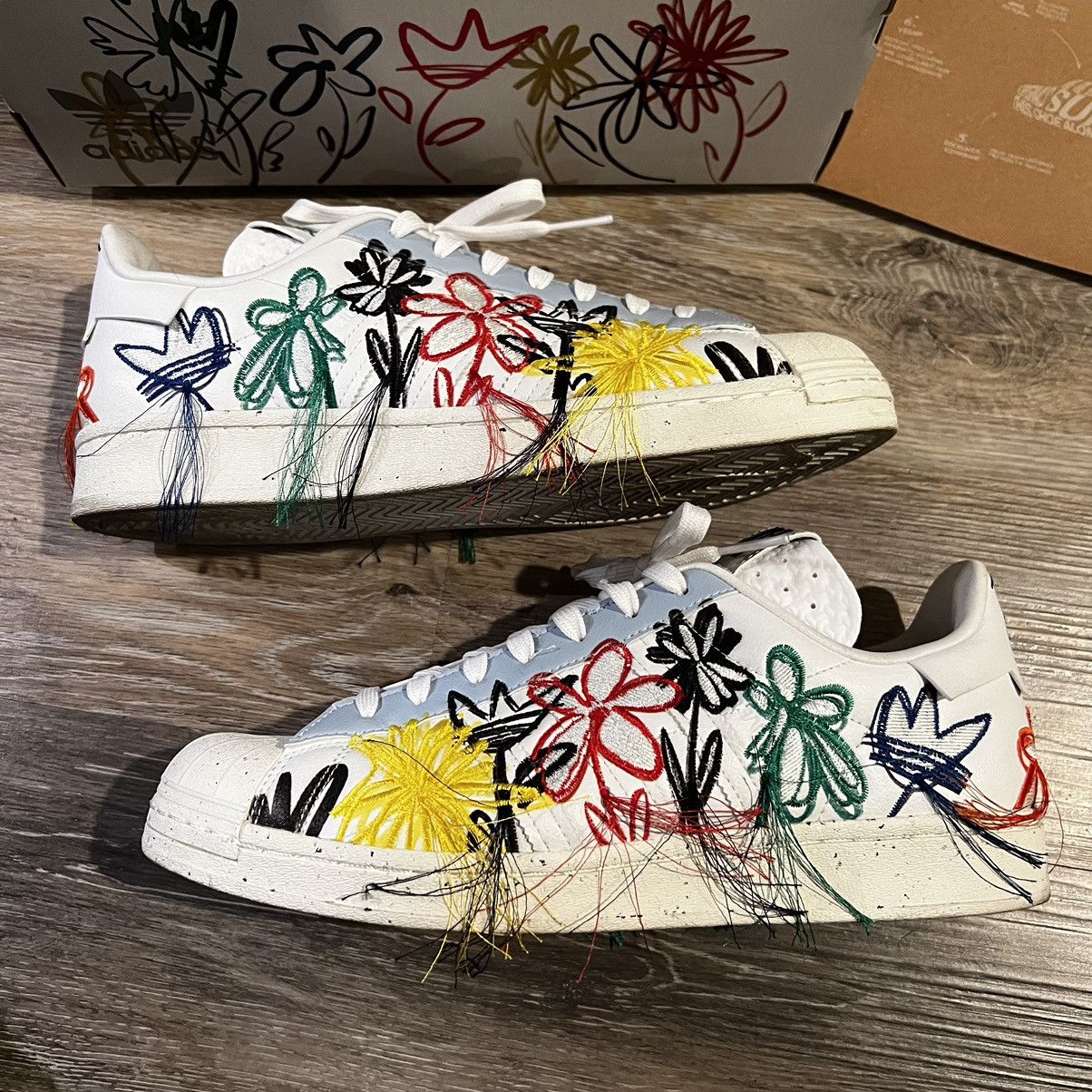 image of Adidas Superstar Sean Wotherspoon Superearth Shoes in White, Men's (Size 10.5)