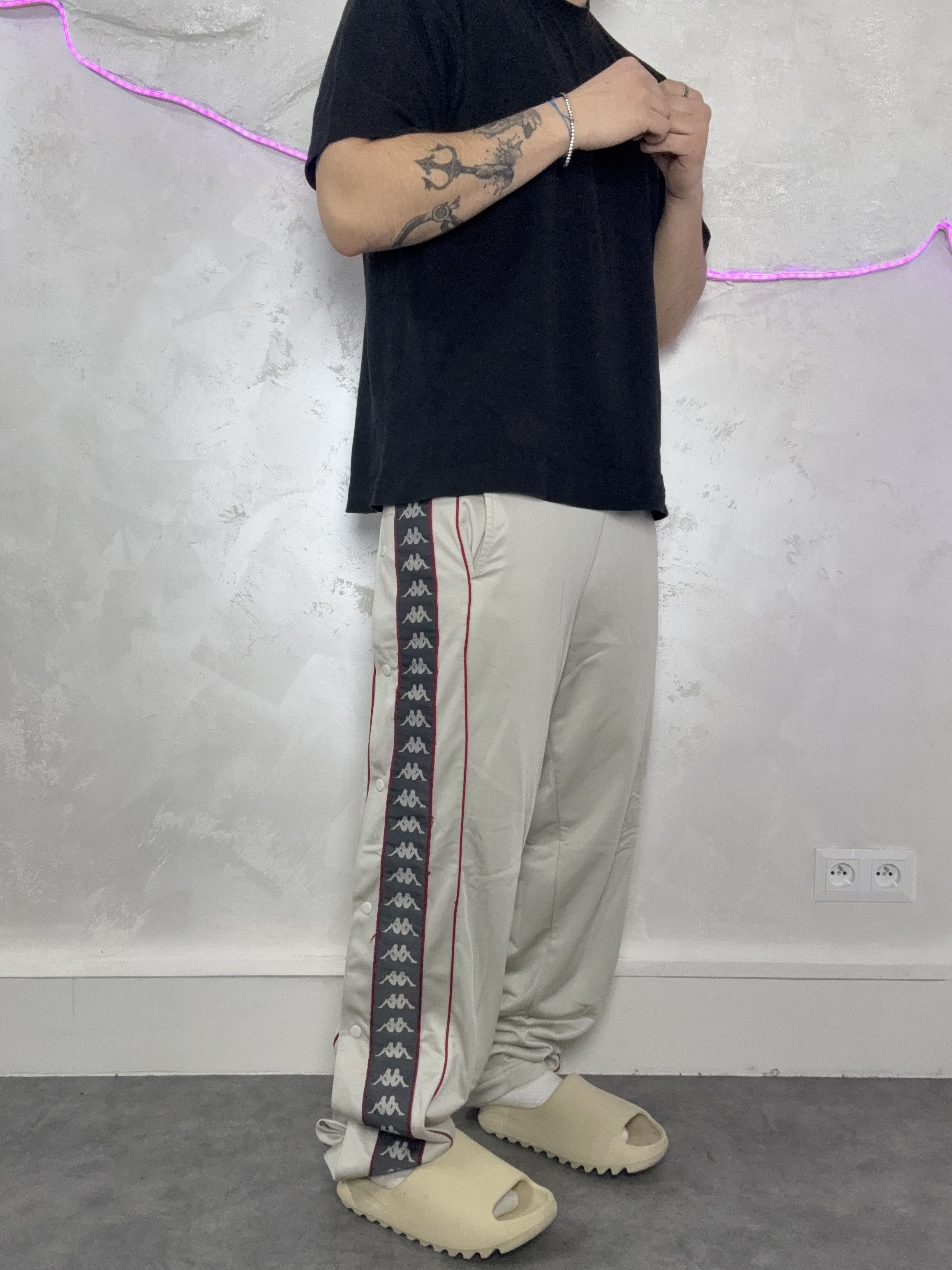 Kappa Vintage Kappa Large Baggy Pants button up Adibreak vibe Size US 33 - 2 Thumbnail
