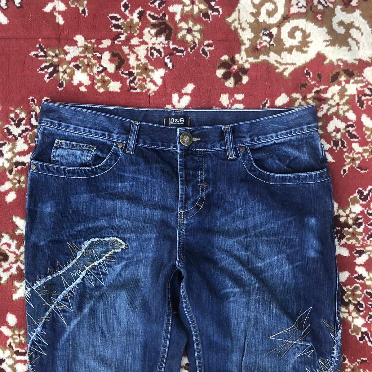 Dolce & Gabbana × Vintage D&G Dolce & Gabbana luxury crazy distressed denim jeans Size US 38 / EU 54 - 4 Thumbnail