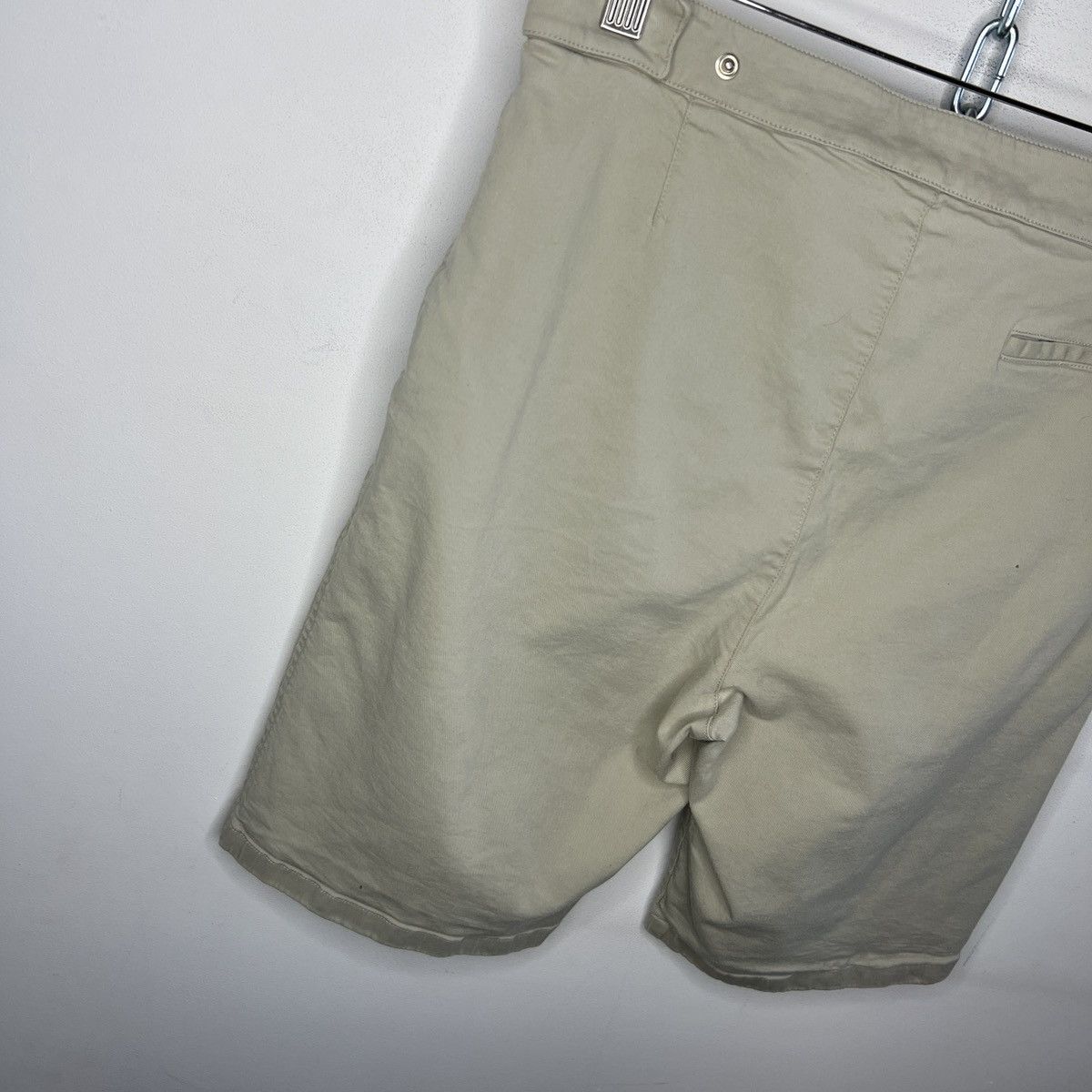Prada Prada Shorts Bermuda Denim Jeans Red Logo Stripe Beige Size US 32 / EU 48 - 9 Thumbnail