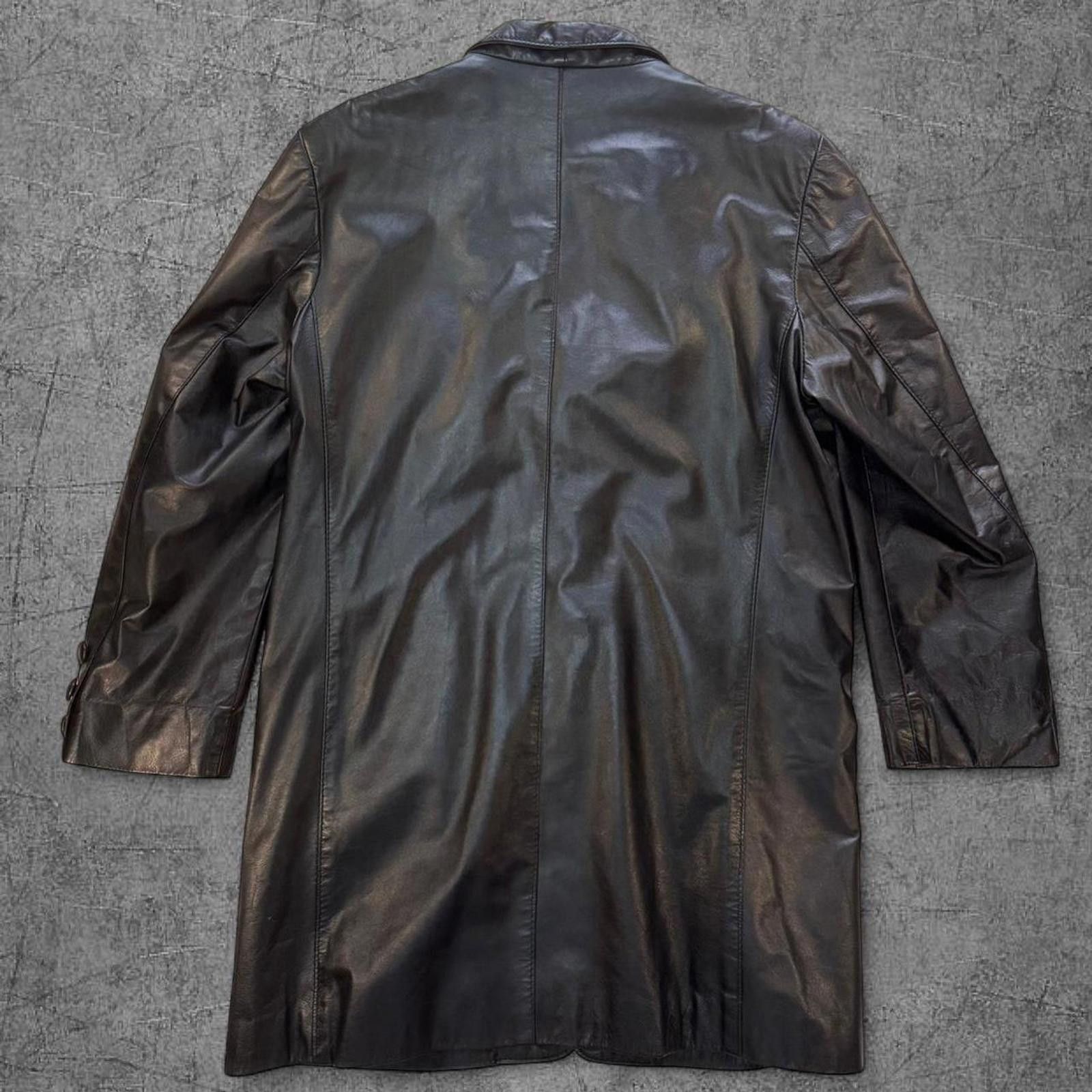 Vintage 1980s The Leather Ranch Leather Trench Coat Size US L / EU 52-54 / 3 - 5 Thumbnail