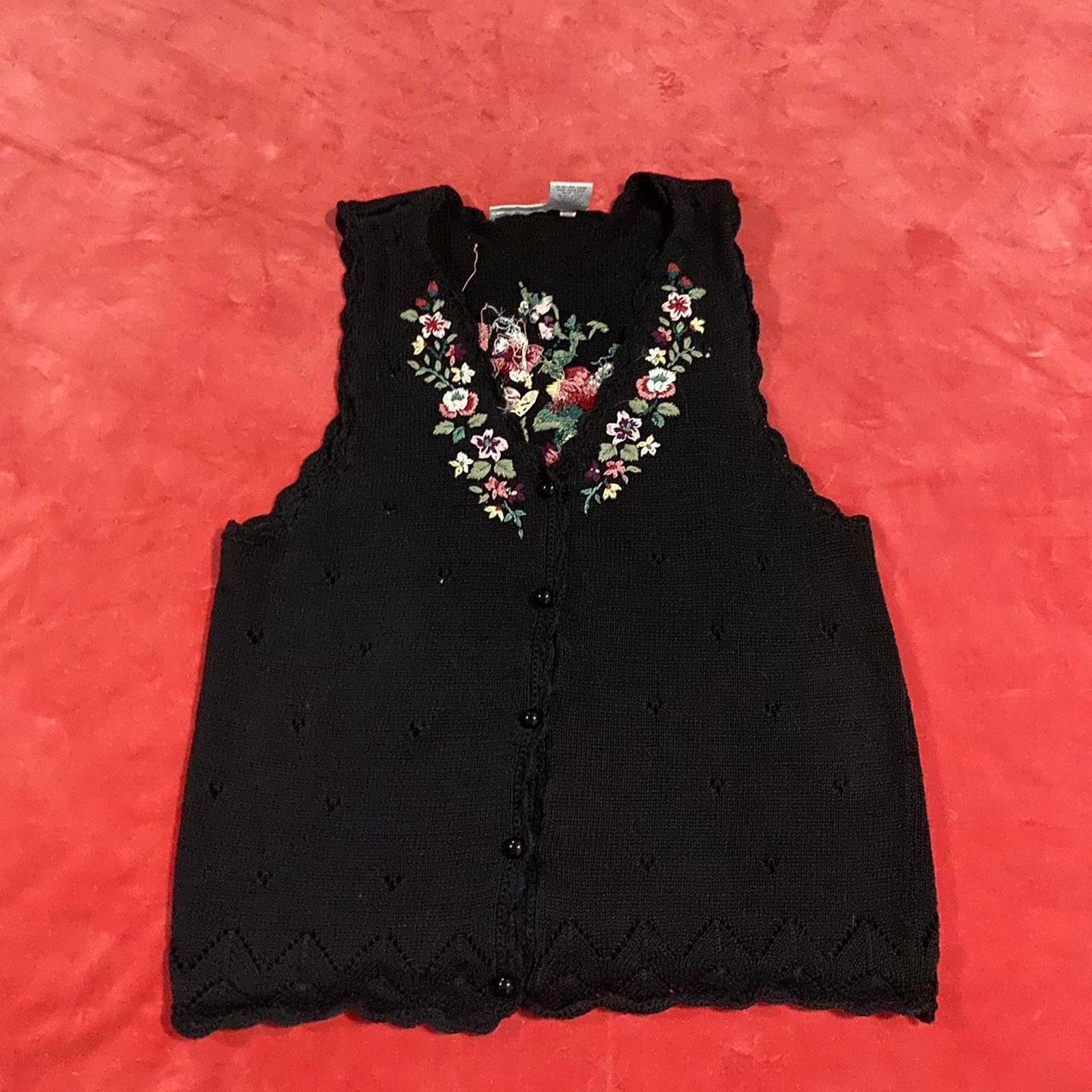 Vintage Vintage knit vest Size L / US 10 / IT 46 - 2 Thumbnail