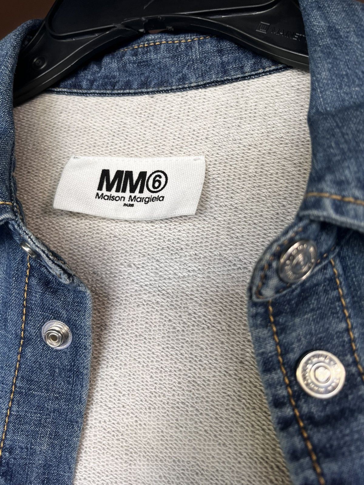 MM6 Maison Margiela MM6 Denim Cotton Sweater Hybrid Shirt Size US L / EU 52-54 / 3 - 3 Thumbnail
