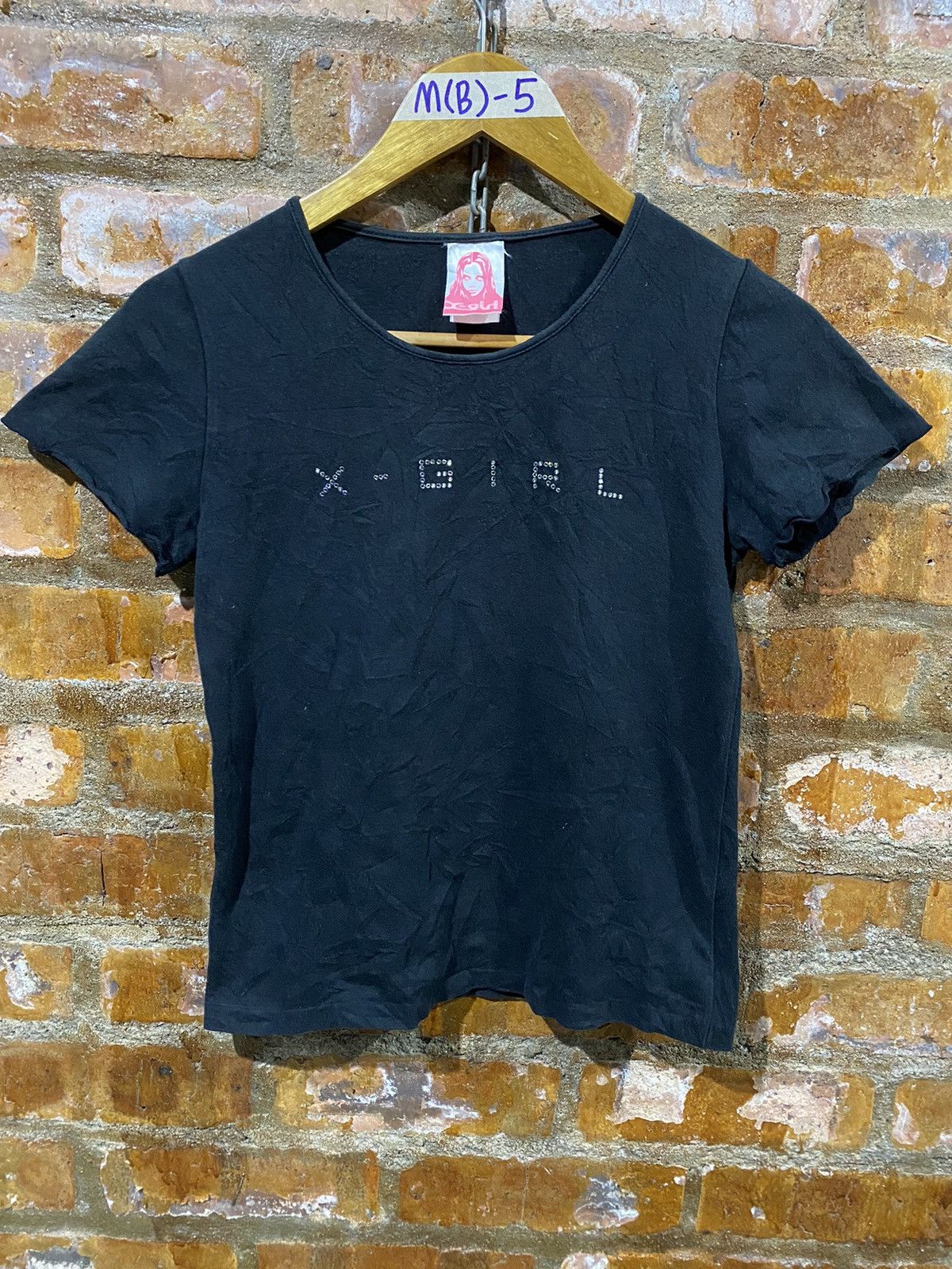 Beauty Beast × Hysteric Glamour × Swarovski 🔥1990s X-Girl Swarovski center logo tee Size S / US 4 / IT 40 - 2 Thumbnail