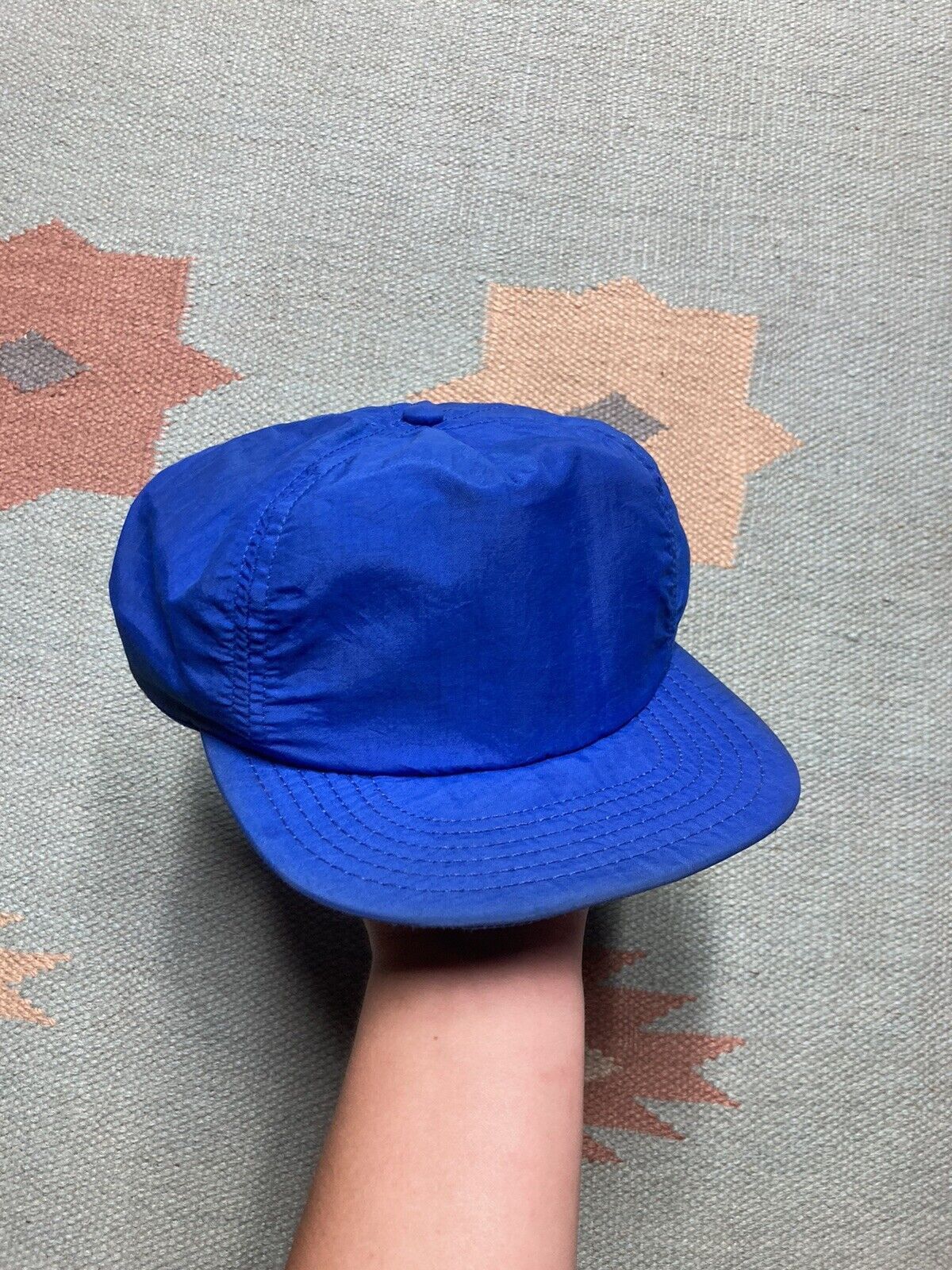 Vintage Vintage 90s SnapBack hat nylon blue lightweight park avenue Size ONE SIZE - 1 Thumbnail