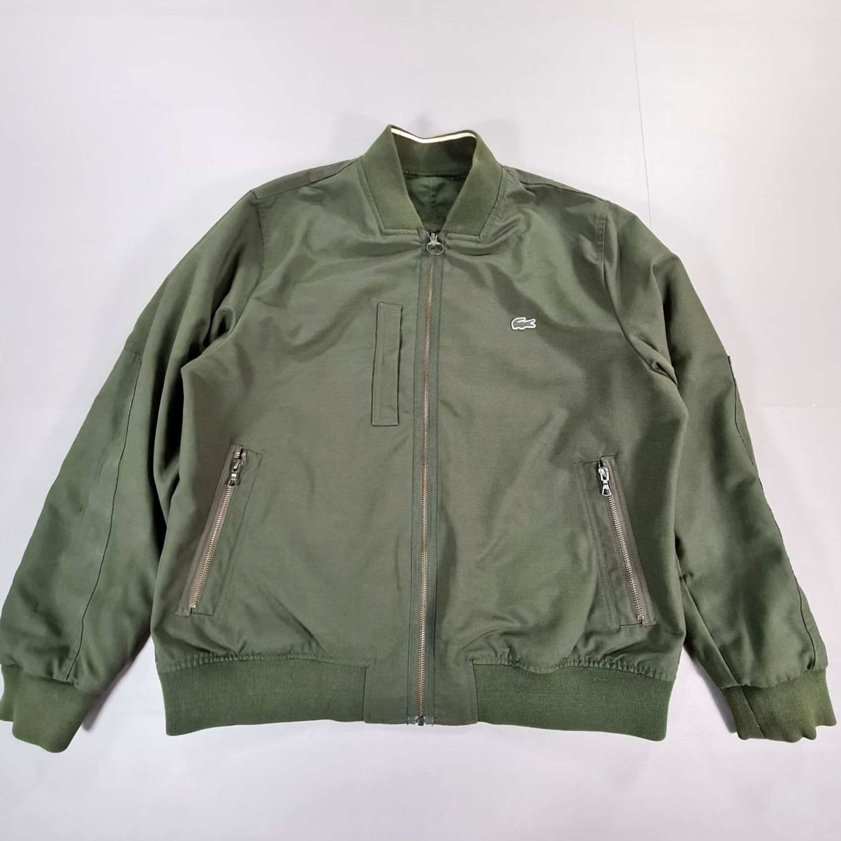 Lacoste Lacoste Mens Jacket Green XL Bomber Reversible Full Zip Size US XL / EU 56 / 4 - 2 Thumbnail