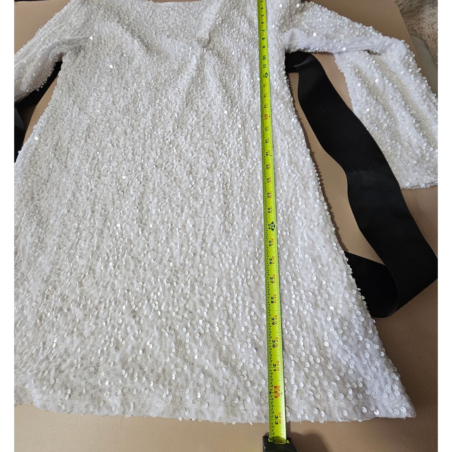 Cider CIDER Sequined Velvet V-Neck w/Bow Cocktail Party Dress M Size M / US 6-8 / IT 42-44 - 9 Thumbnail