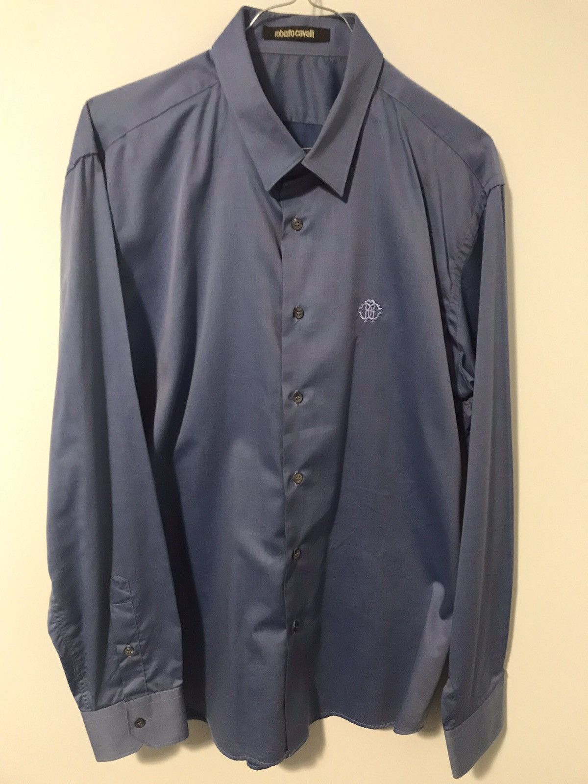 image of Roberto Cavalli Light Blue Shirt, Men's (Size XL)