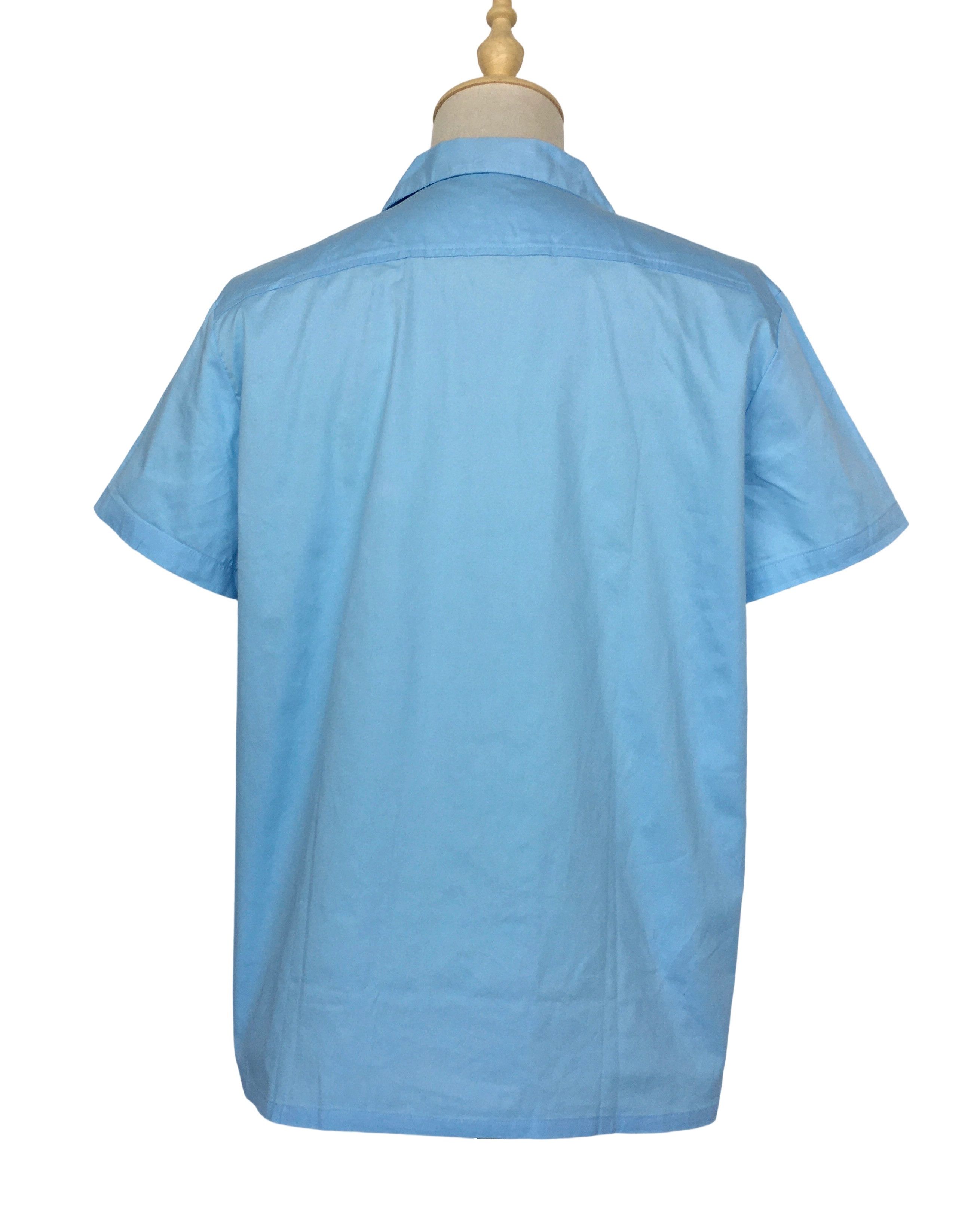 Other Retro Style Light Blue Striped Panel Mens Shirts Size US XL / EU 56 / 4 - 3 Thumbnail